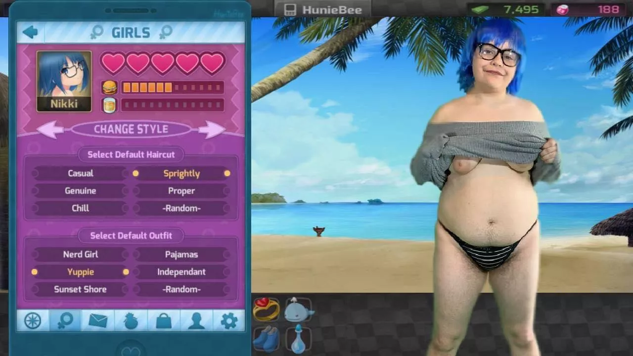 BBW version of Nikki from Huniepop