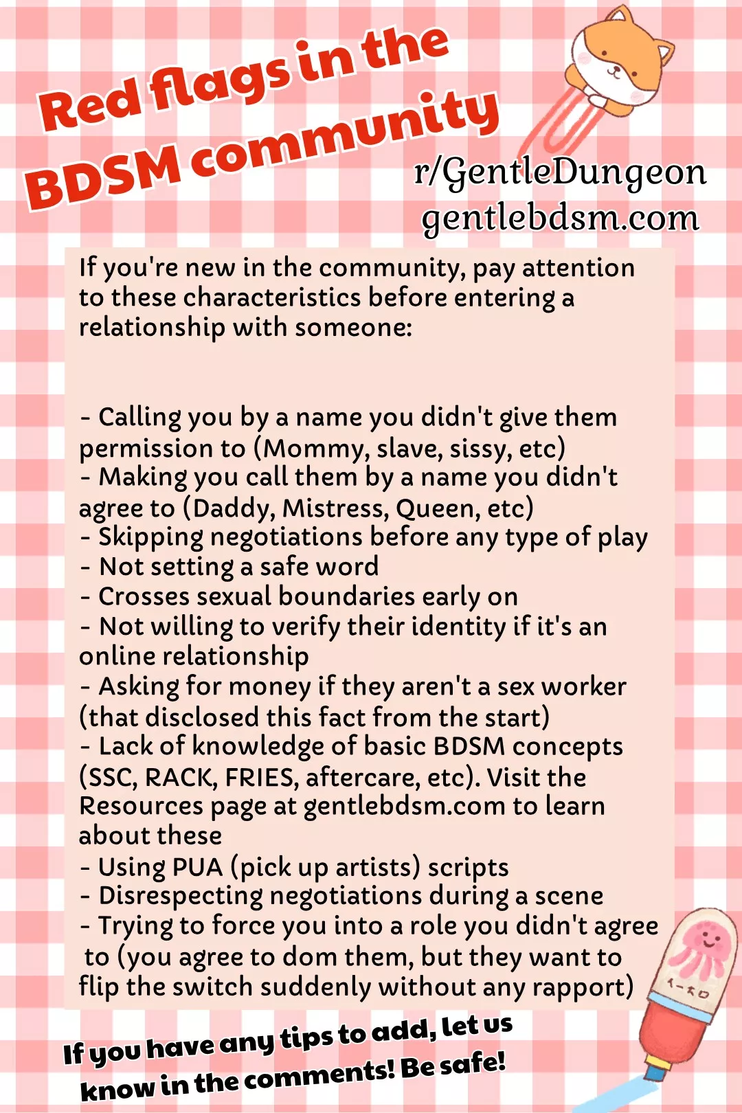 Be aware of these red flags when entering a BDSM relationship with someone!