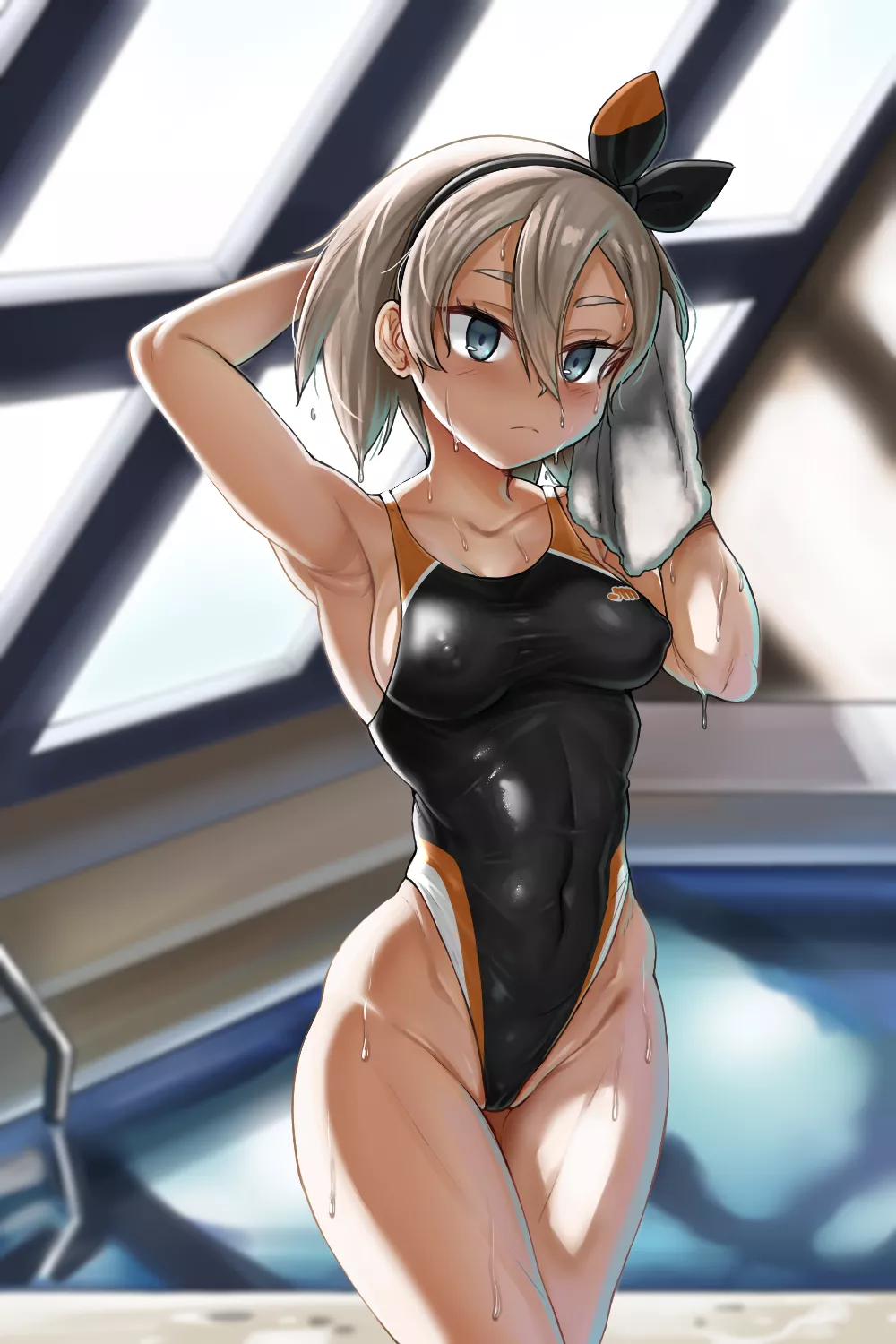 Bea Drying Off After A Swim In The Pool (Yanuk) [Pokemon]