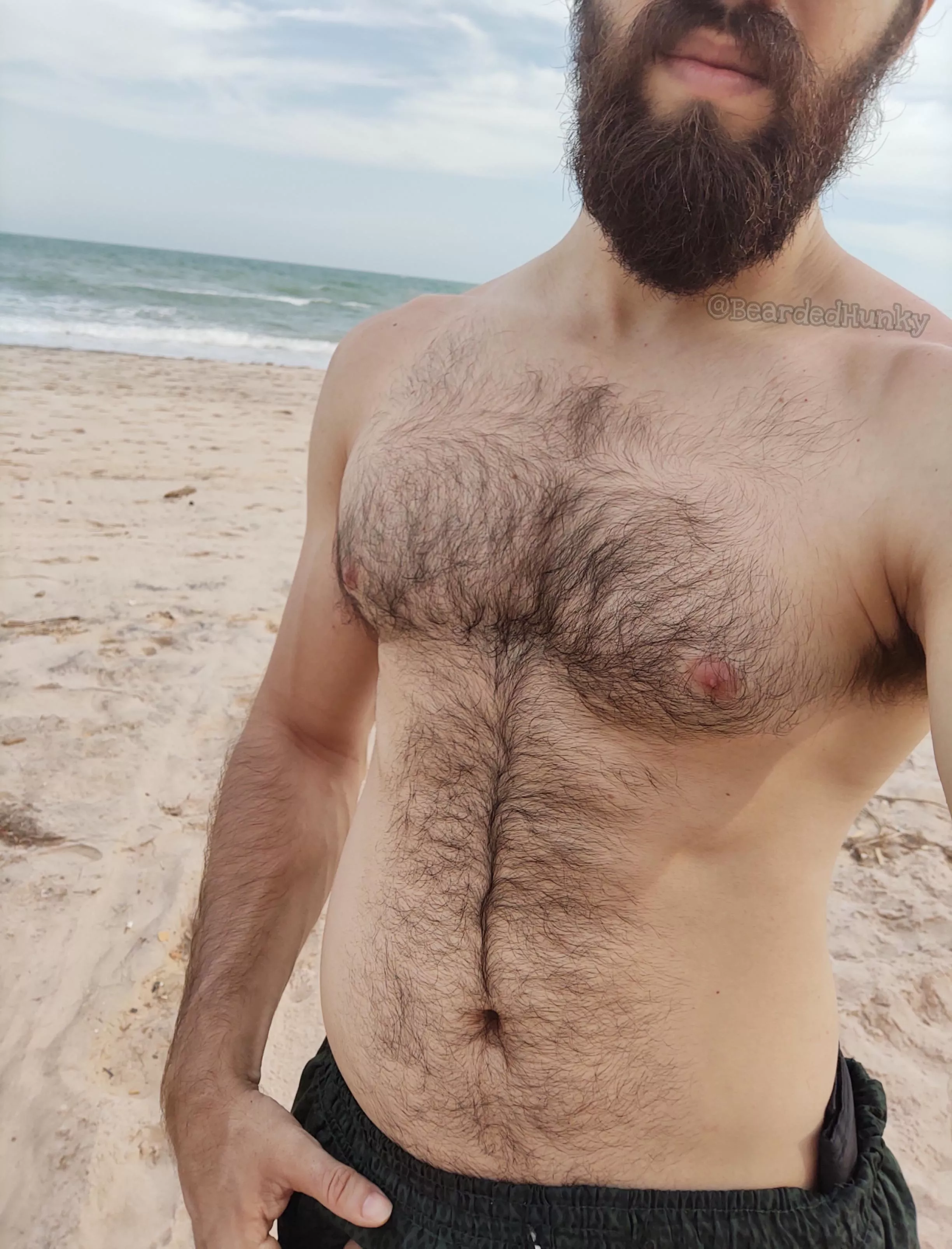 Beach chest hair porn