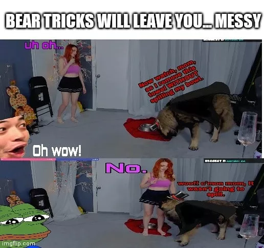 Bear knows tricks too