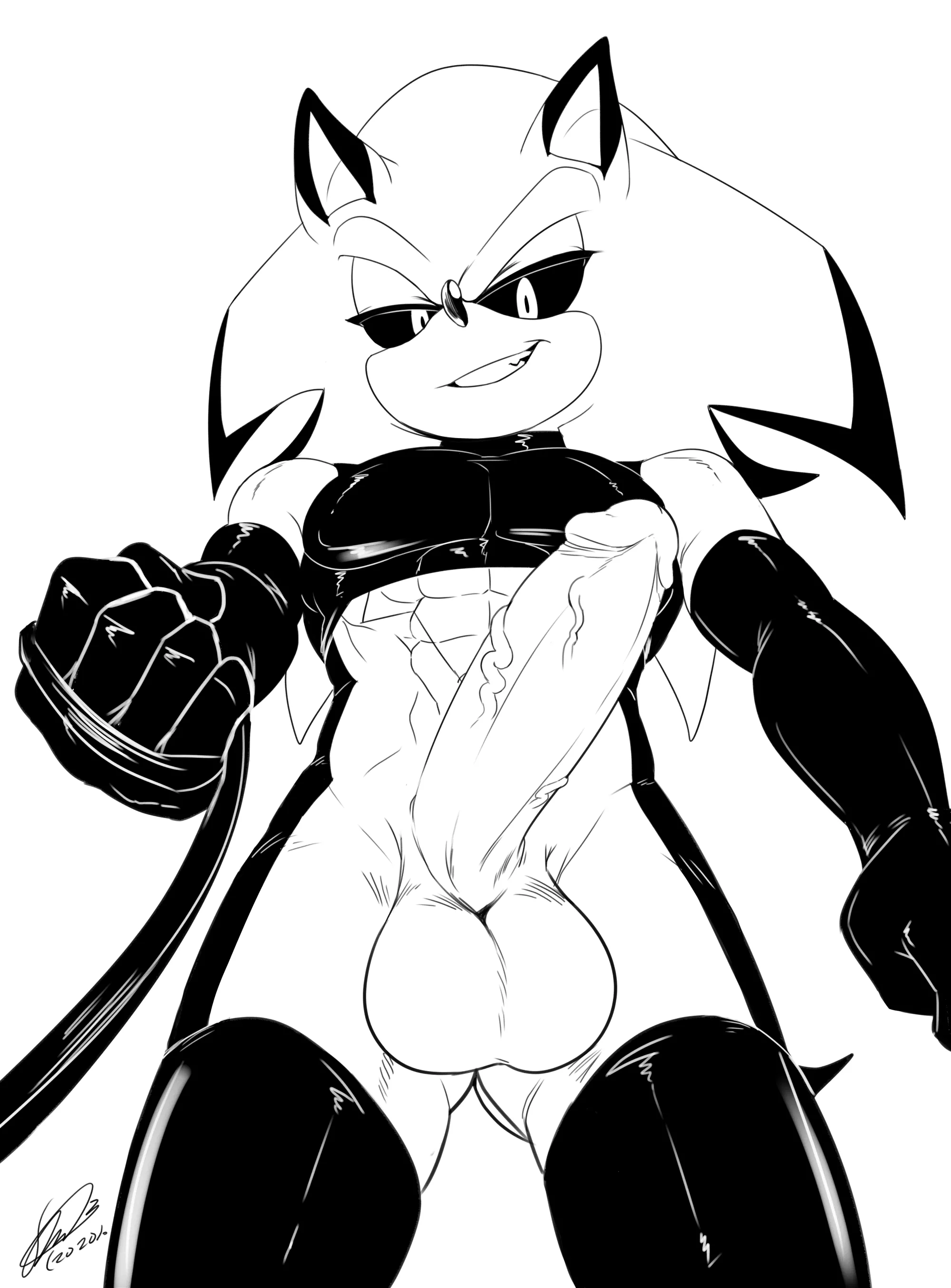 Beautiful Salix in latex is ready to give you some of his tasty dick and fuck you roughly, just as a dirty slut like you deserves ^) [M] made by (soina)