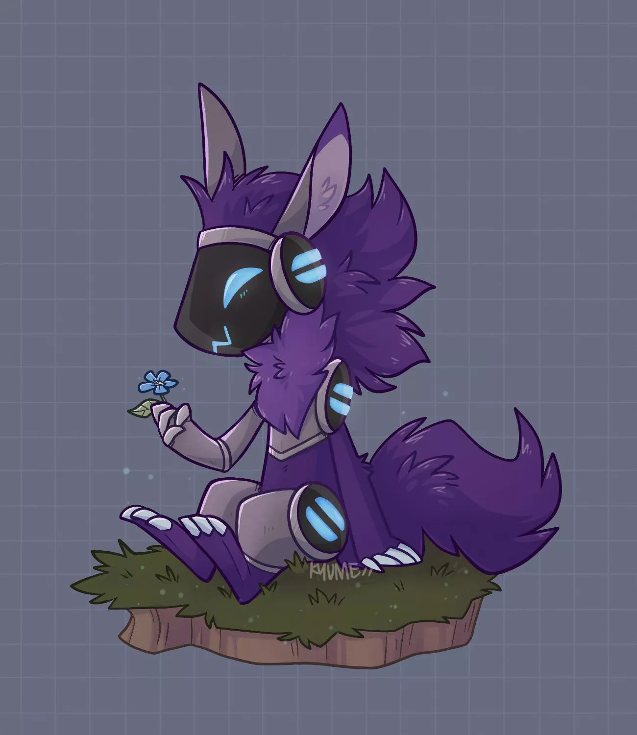 *Beep boop* Chibi Protogen commission -Would love to draw more protogens :> [art by me @kazunekomori]