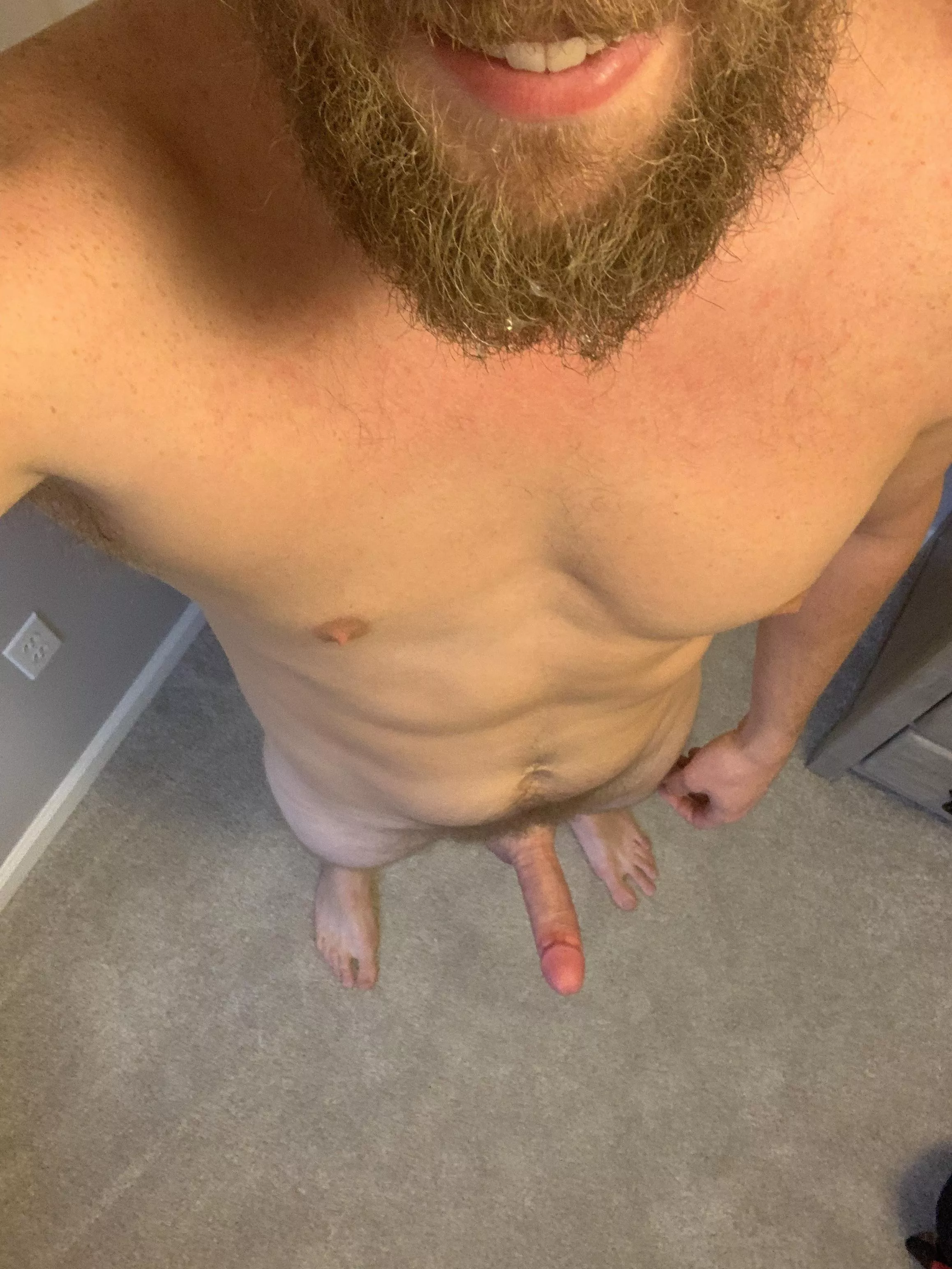 Before a trim. After picture to cum