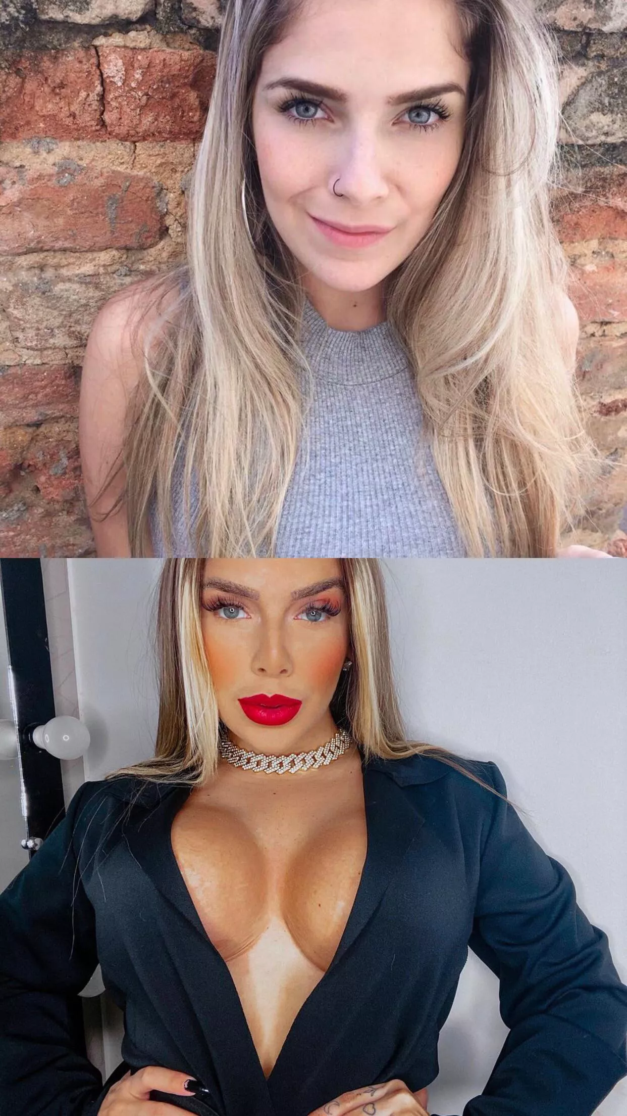 Before and After. Brazilian bimbo