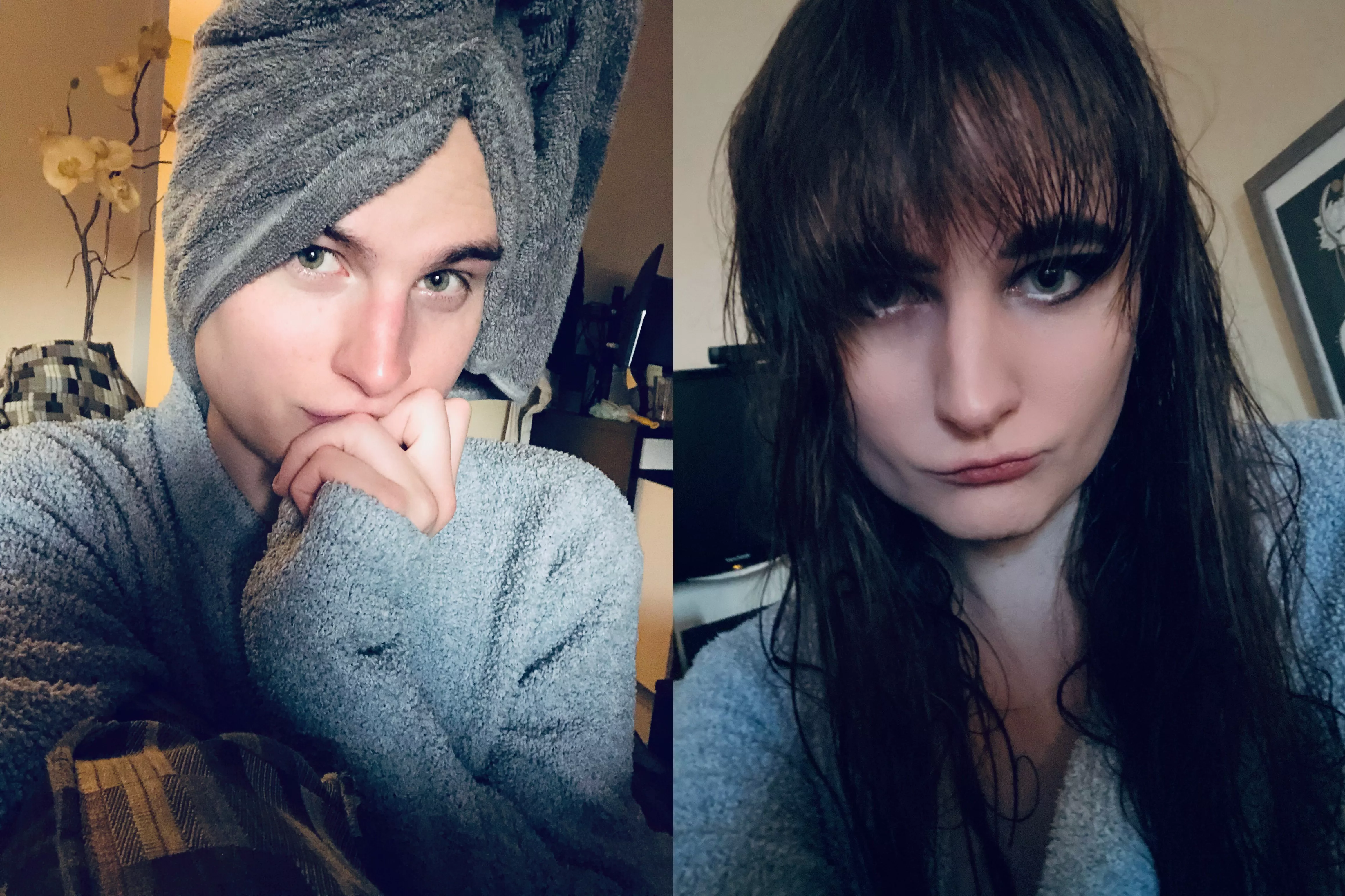 Before and after putting makeup on. What do you think?