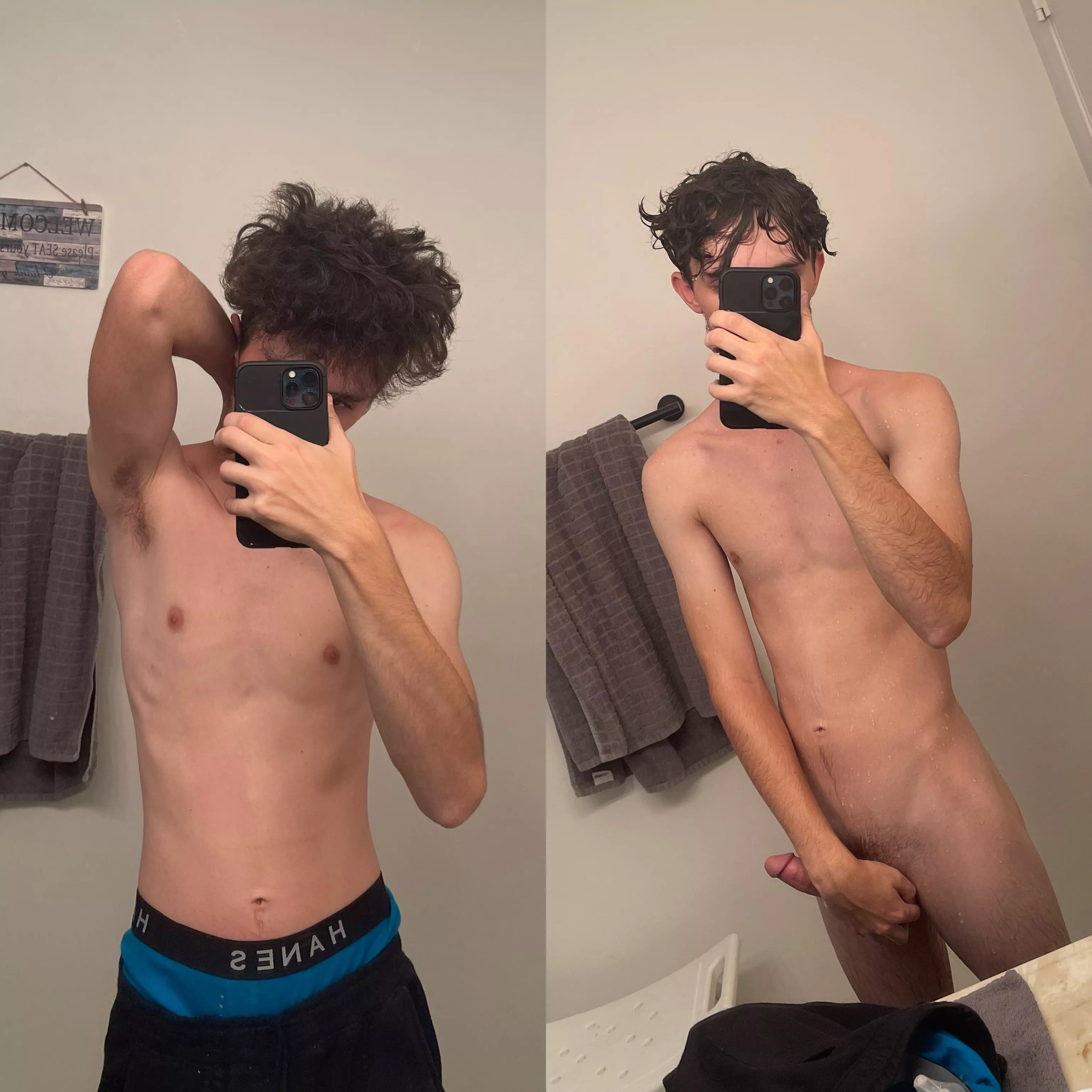 Before or after the shower?