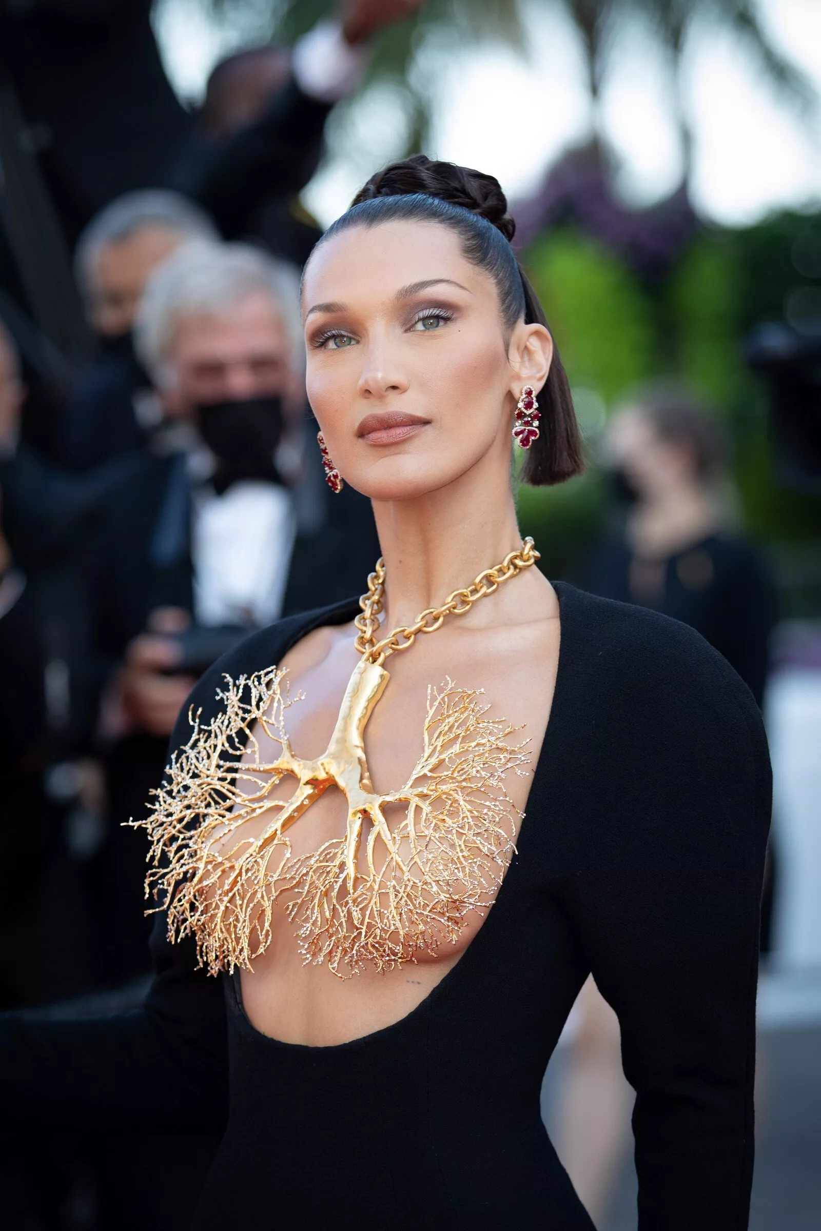 Bella Hadid in Schiaparelli necklace | 74th Cannes Film Festival | 'Tre Piani'' screening | July/11/2021 | [AIC]