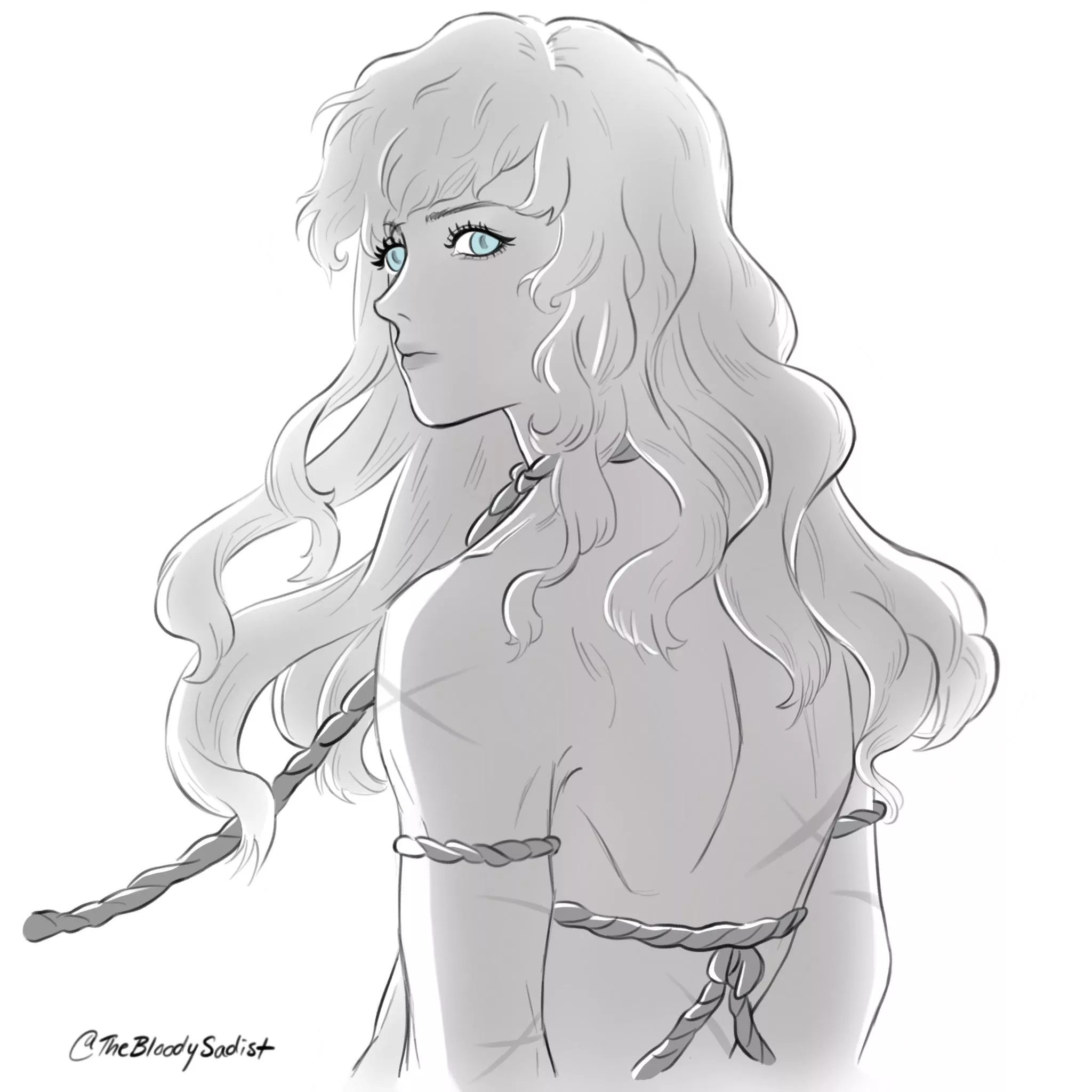 [Berserk] Griffith in some light rope bondage hehe~ (original) little doodle ay