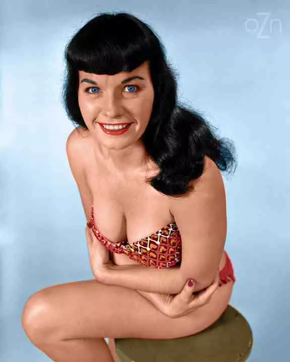 Bettie Page in the studio, circa 1950's