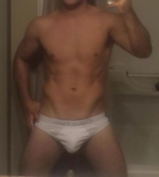 Big dick in white Calvinâ€™s