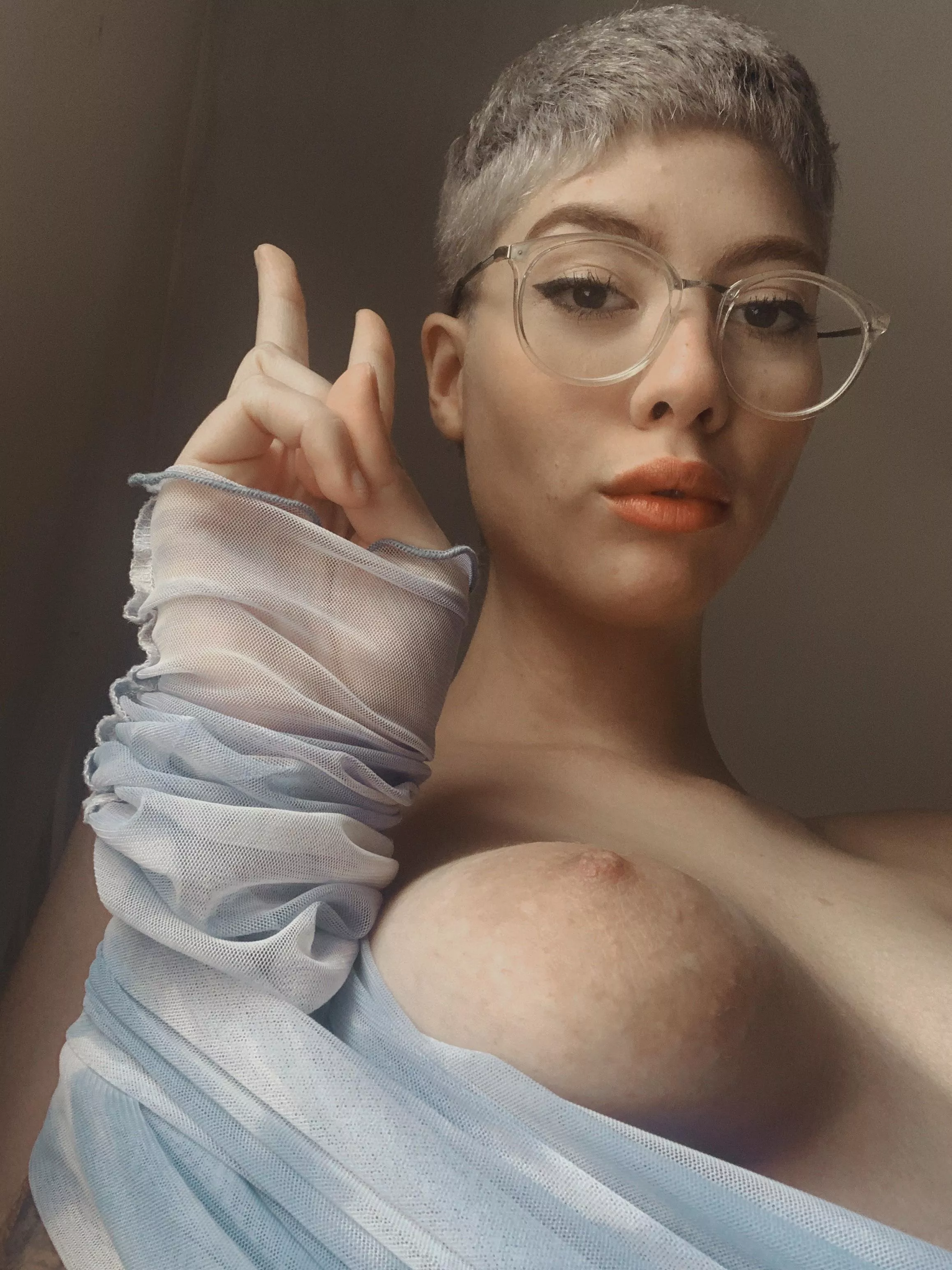 Big glasses big areolas