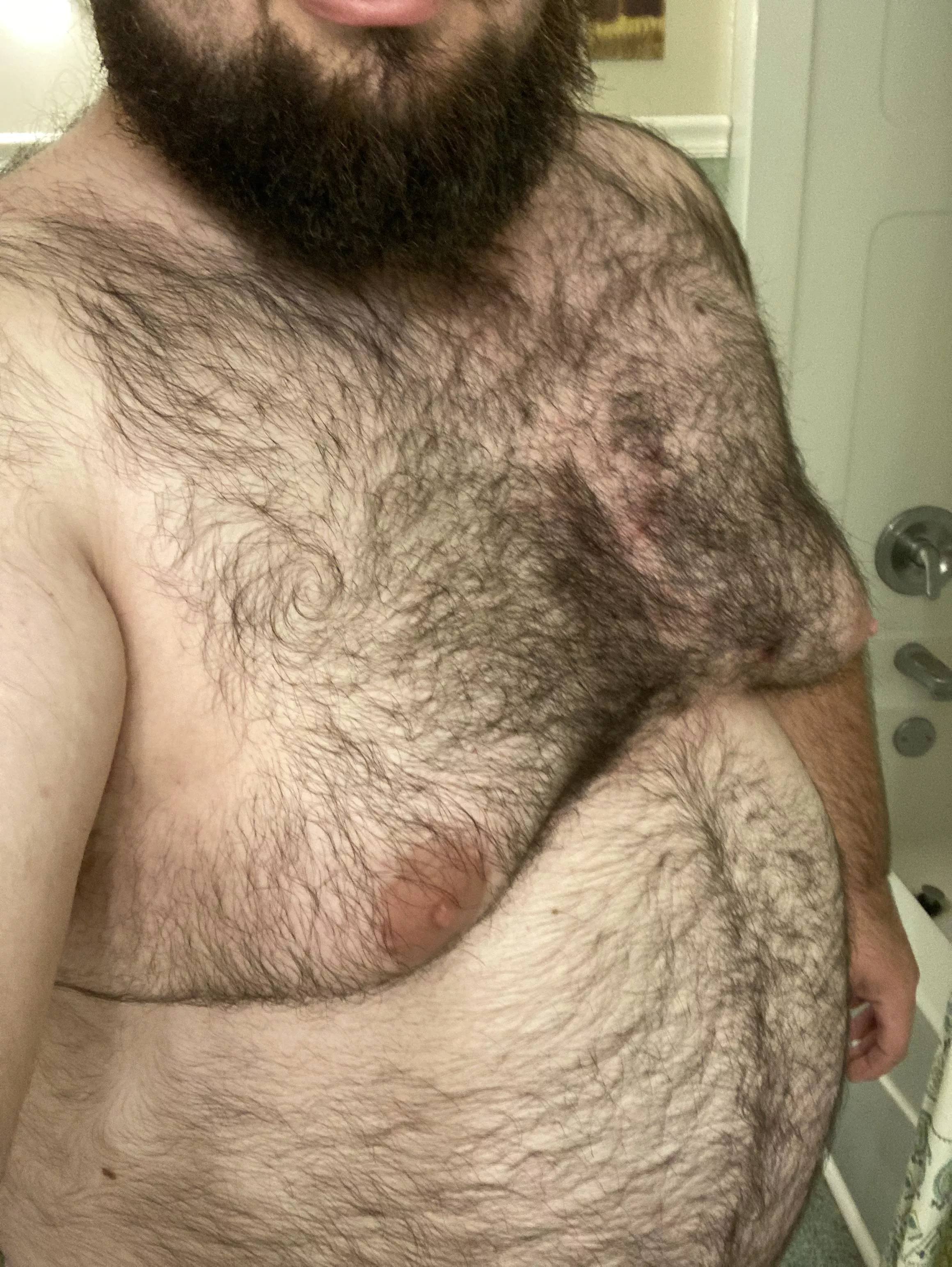 Big, Hairy, Bearded, not used to showing off much… Enjoy.