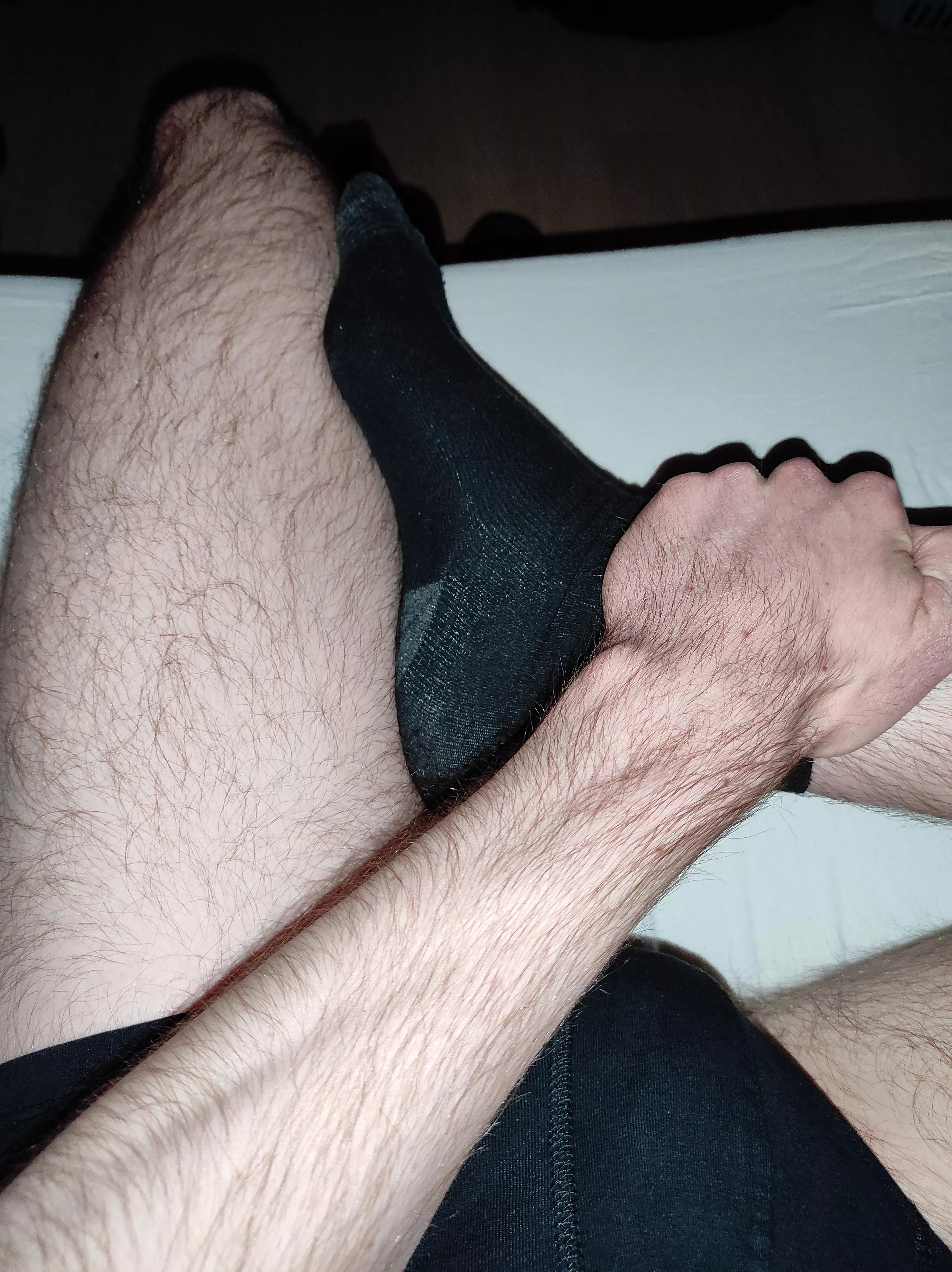 Big hairy legs and black socks, name a better duo 😁