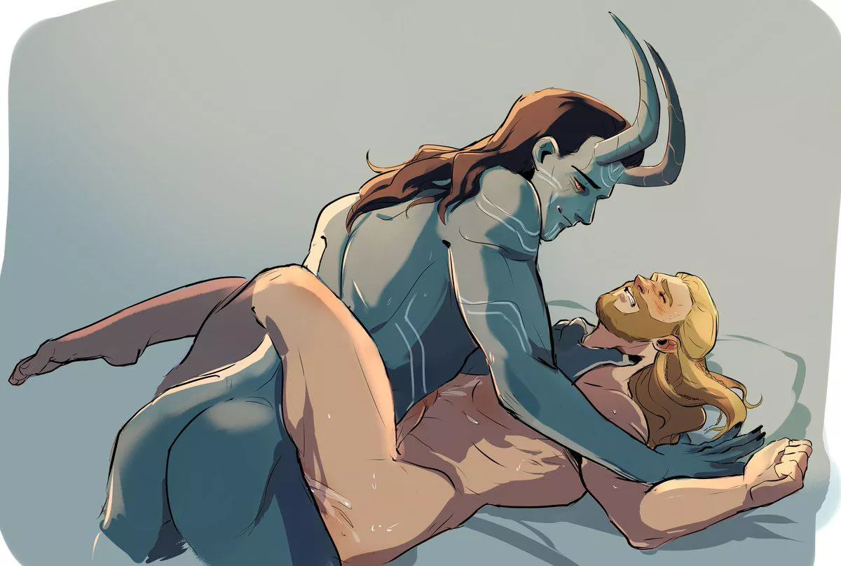 big jotun loki fucking thor by @chachaboro [Thor]