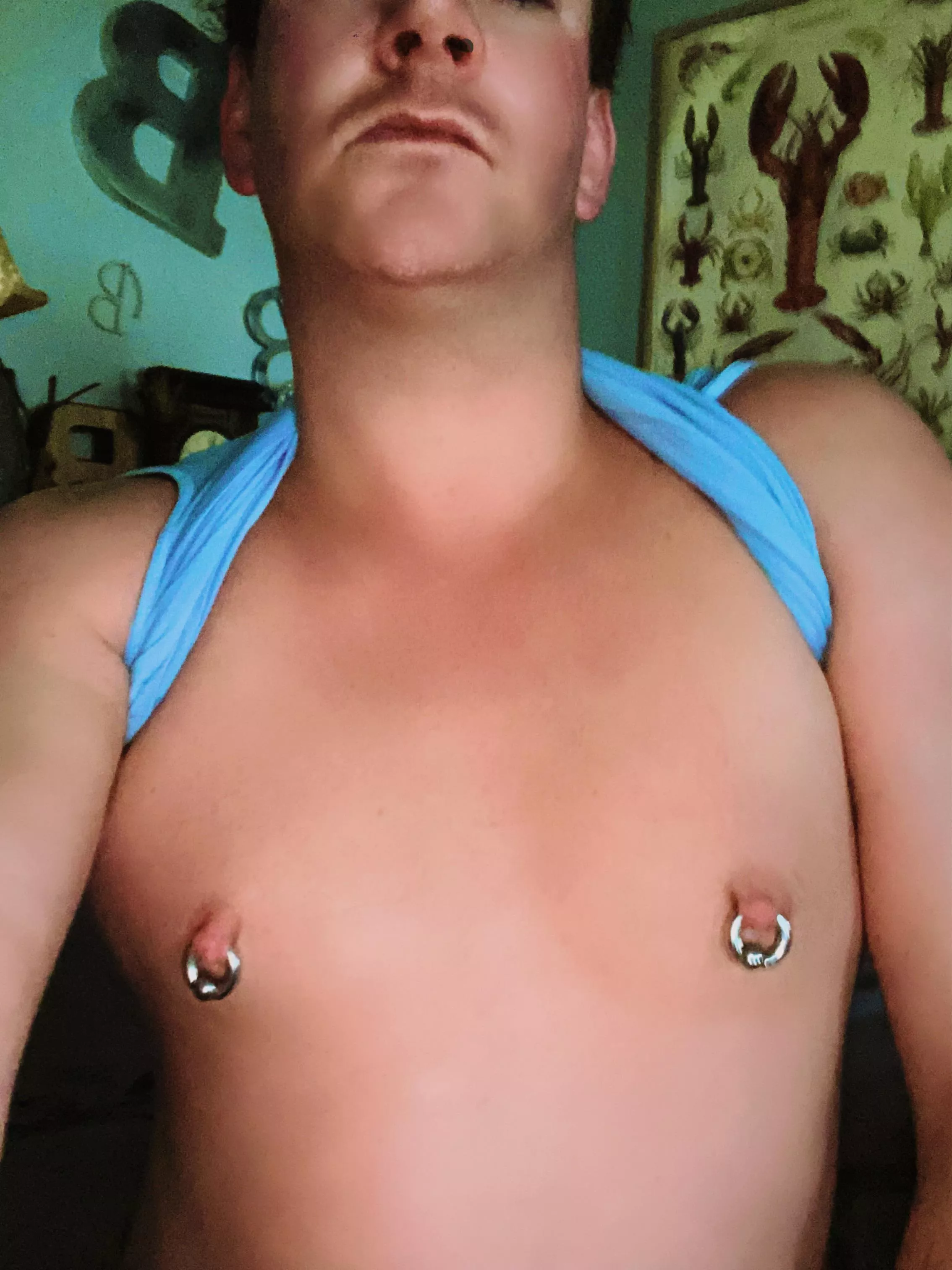 big juicy stretched nipples. dm if you like them.