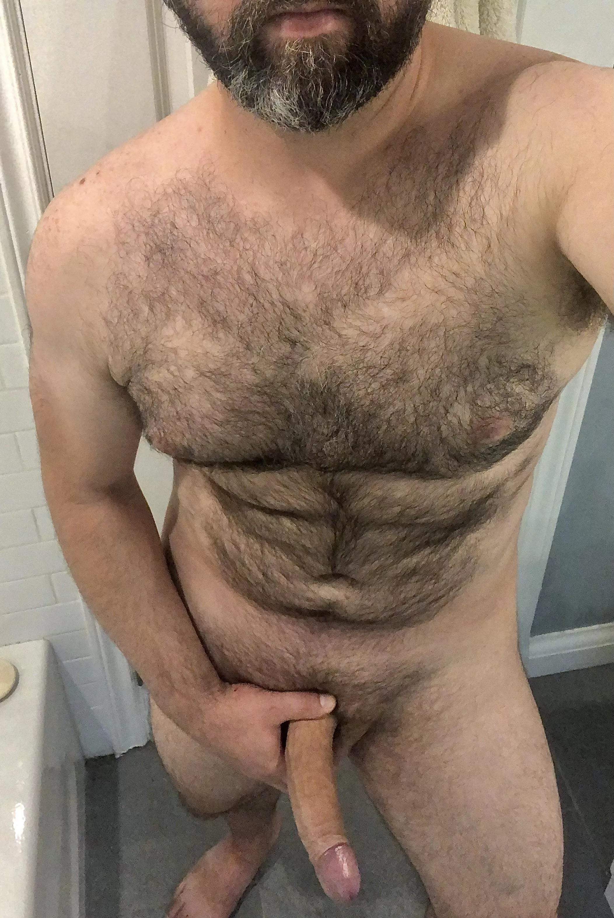 Big thick and furry, with a beard you can stroke and a boner I can bury.