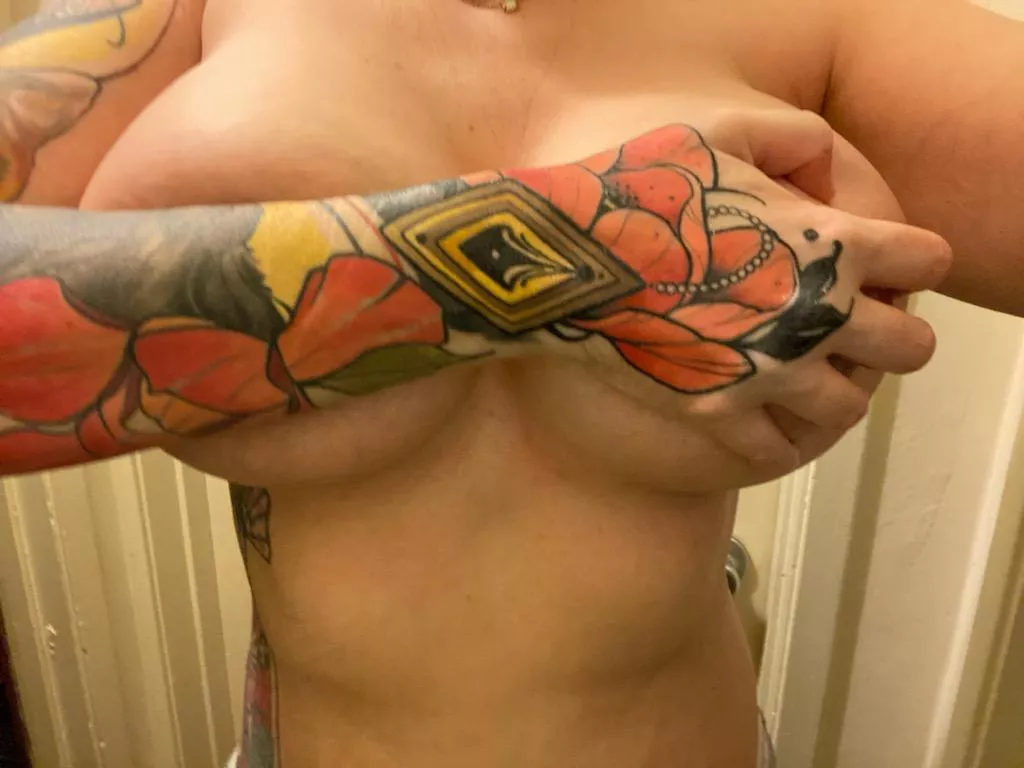 Big titties and a tattoo, what is not to love?!