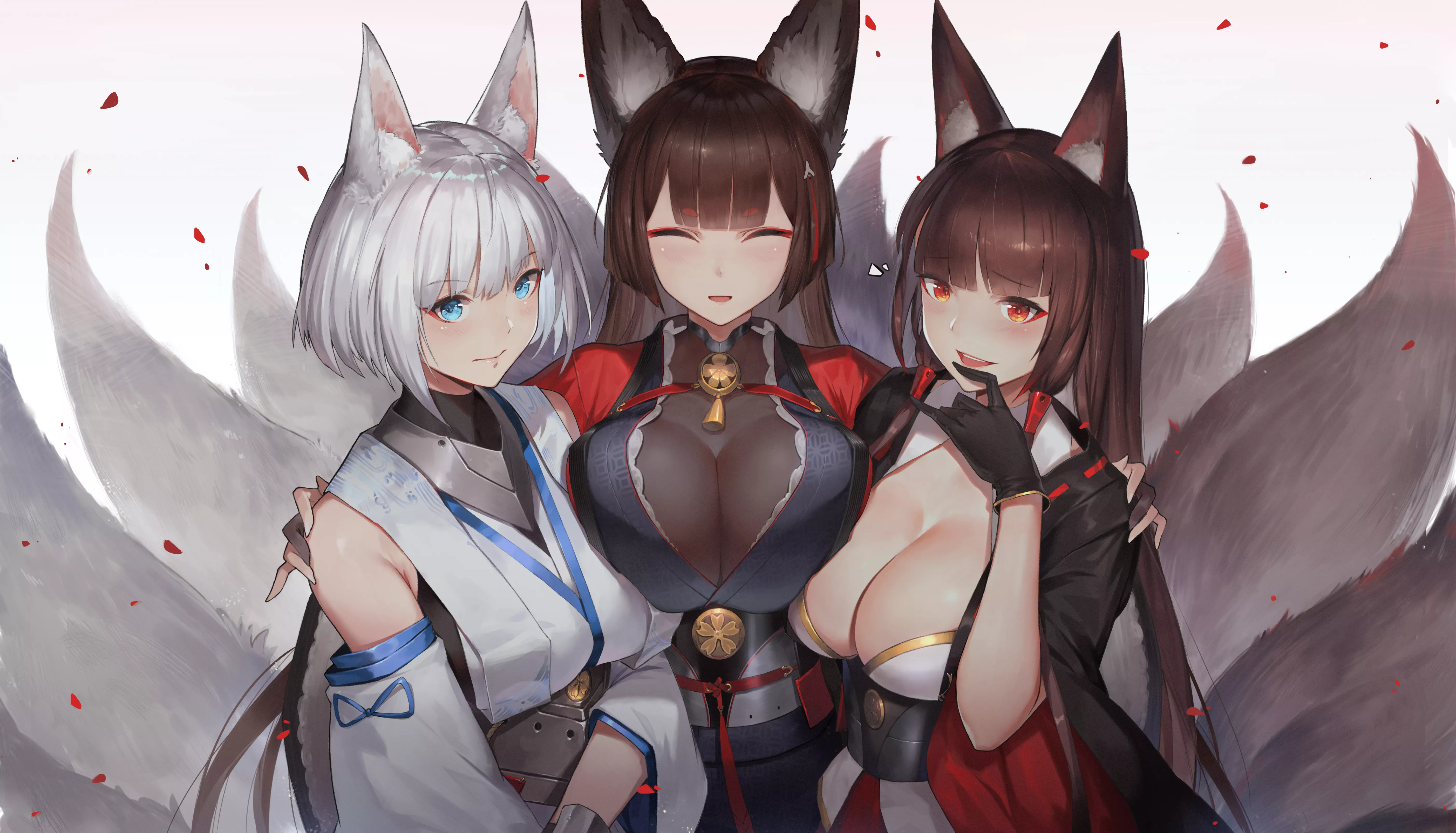 Big Titties On 3 Sides (IJN Kaga, IJN Akagi & IJN Amagi, Azur Lane, Sakura Empire Faction)