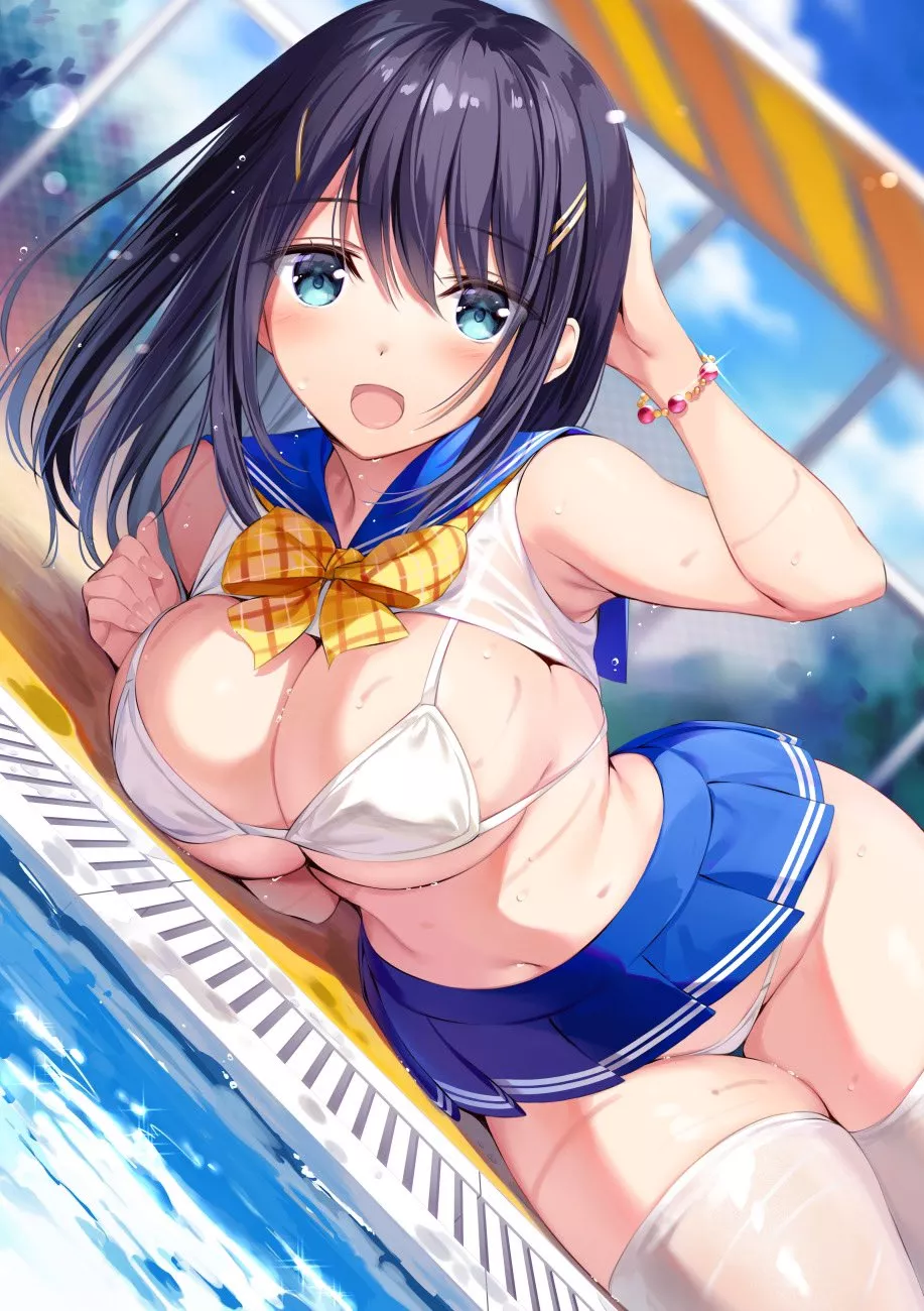 Bikini under sailorsuit