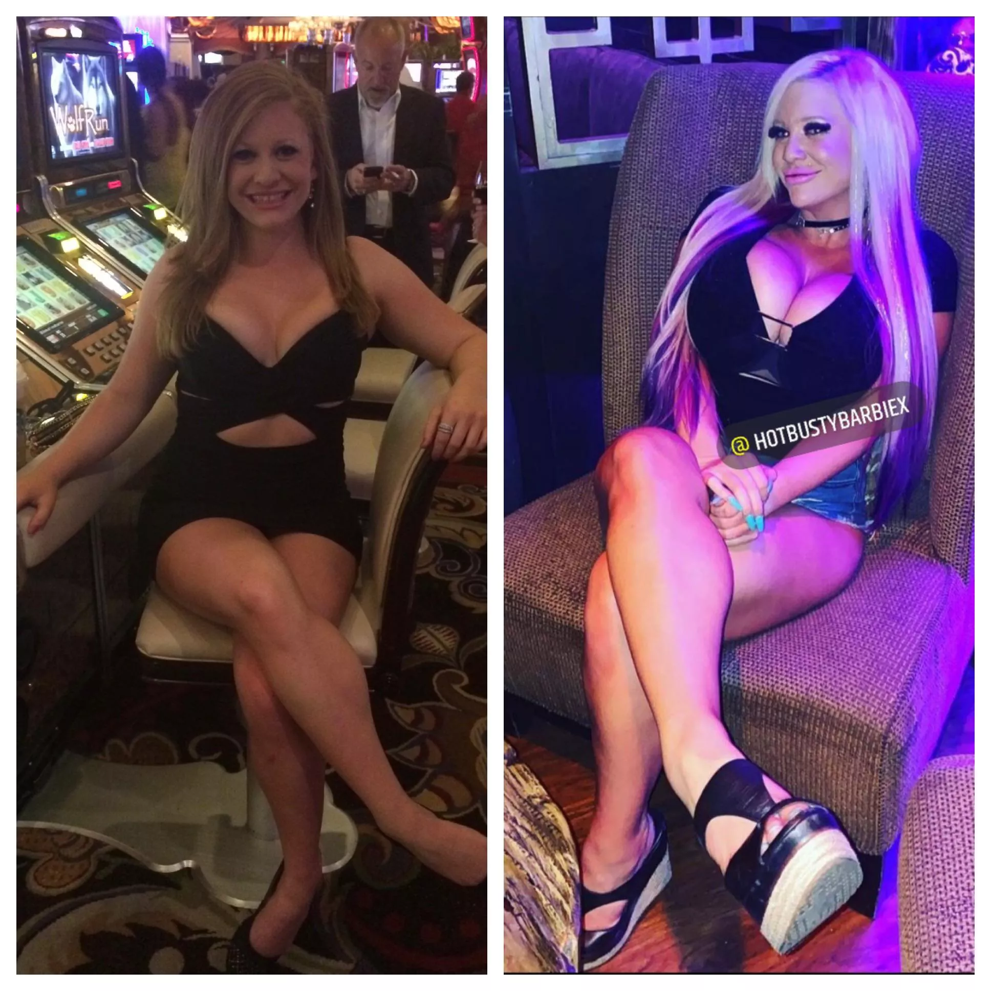 Bimbofied before and after [F]