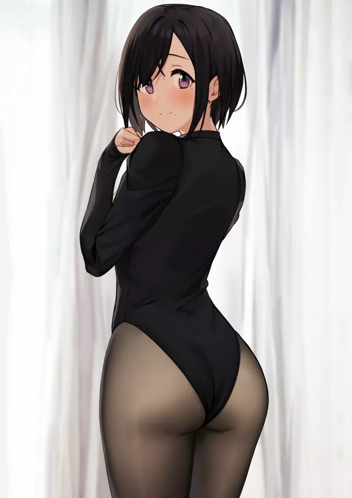 Black Leotard Pantyhose Cute Girl (Anti) [Original]