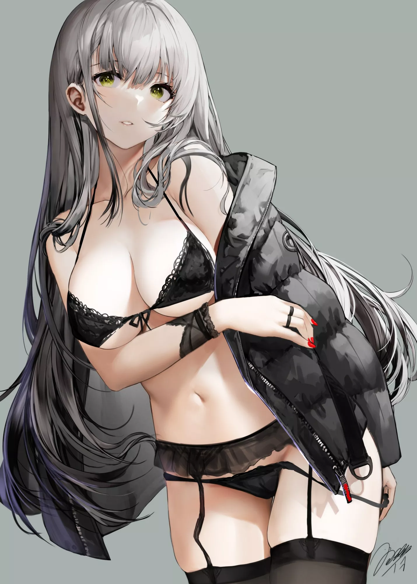 Black Lingerie [Original] [1430x2000]