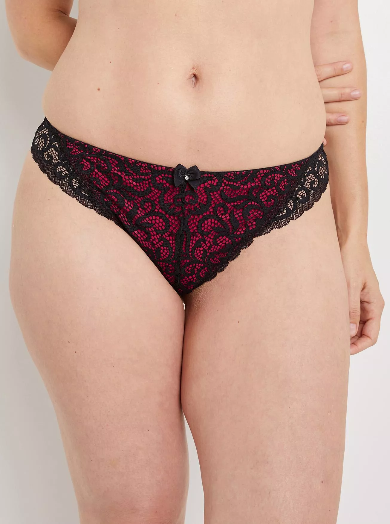 Black & red lace