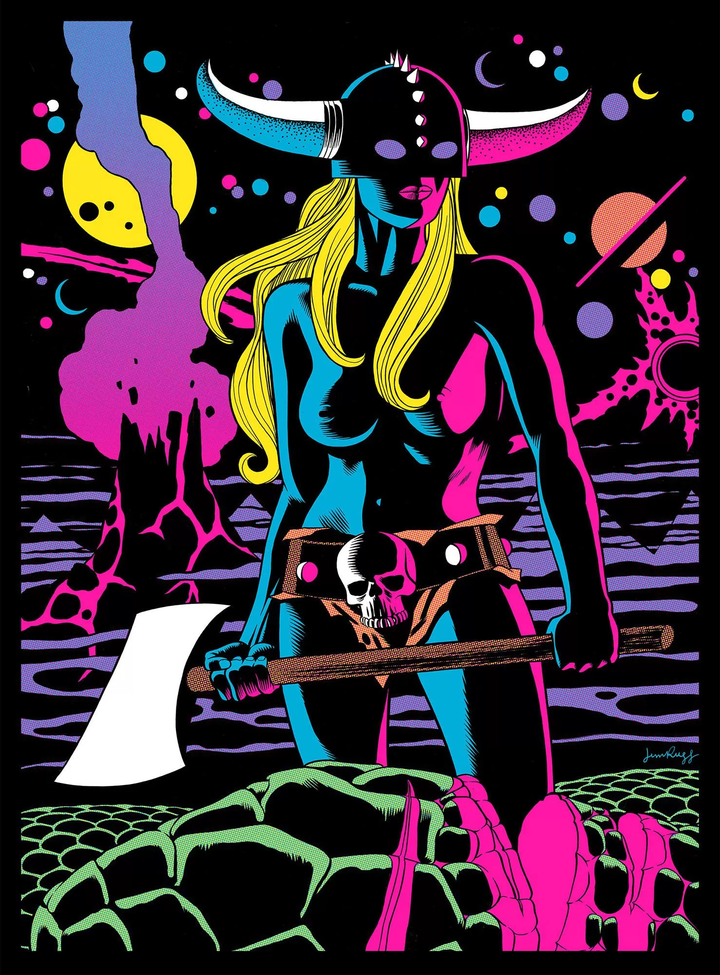 Blacklight viking warrior by Jim Rugg (date unknown)