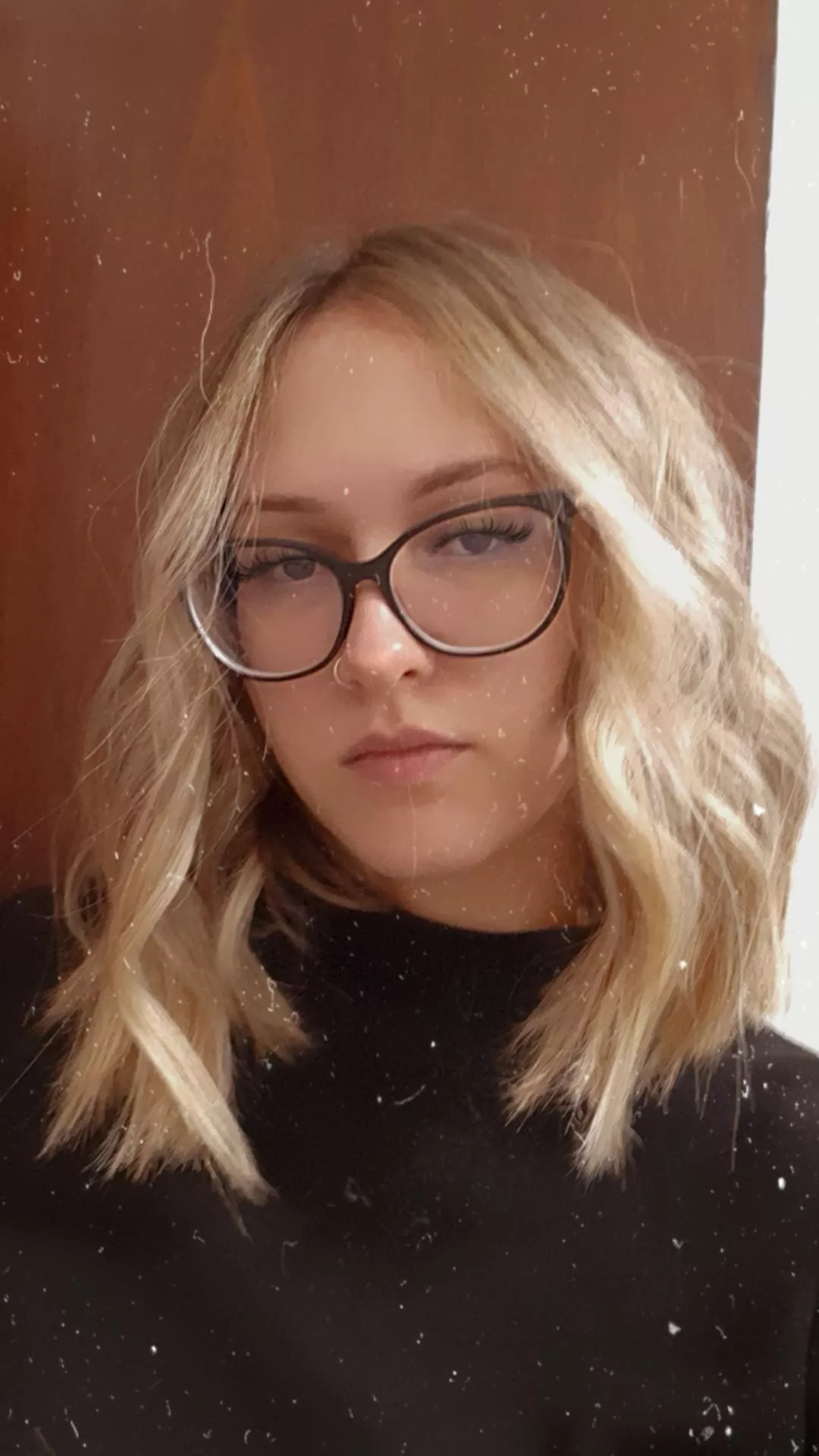 BLONDE GIRL WITH GLASSES DO YOU LIKE IT?