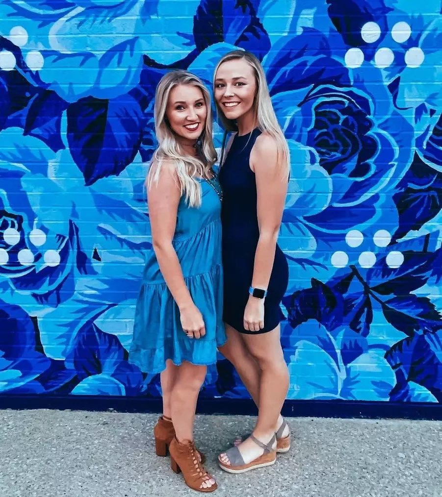 Blondes in Blue Dresses