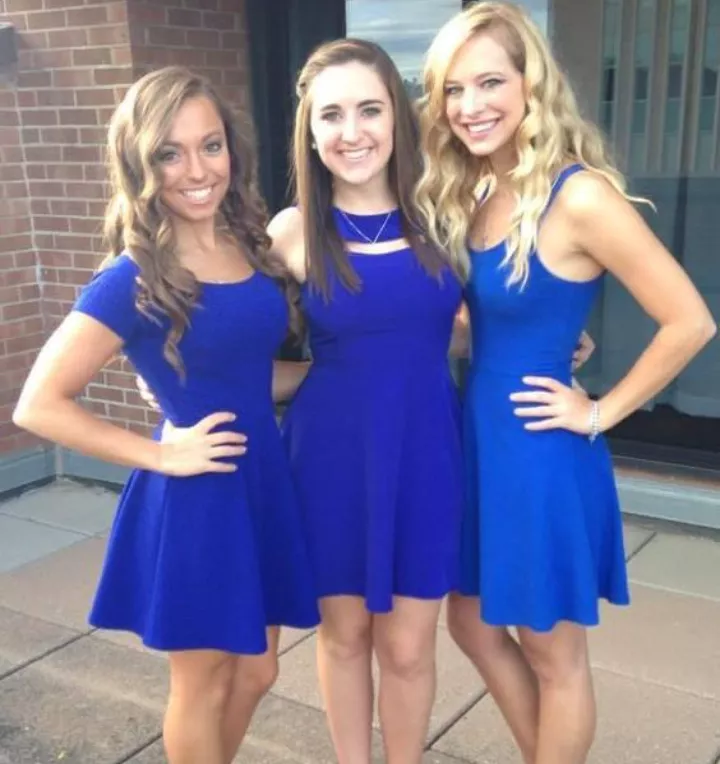 Blue dresses