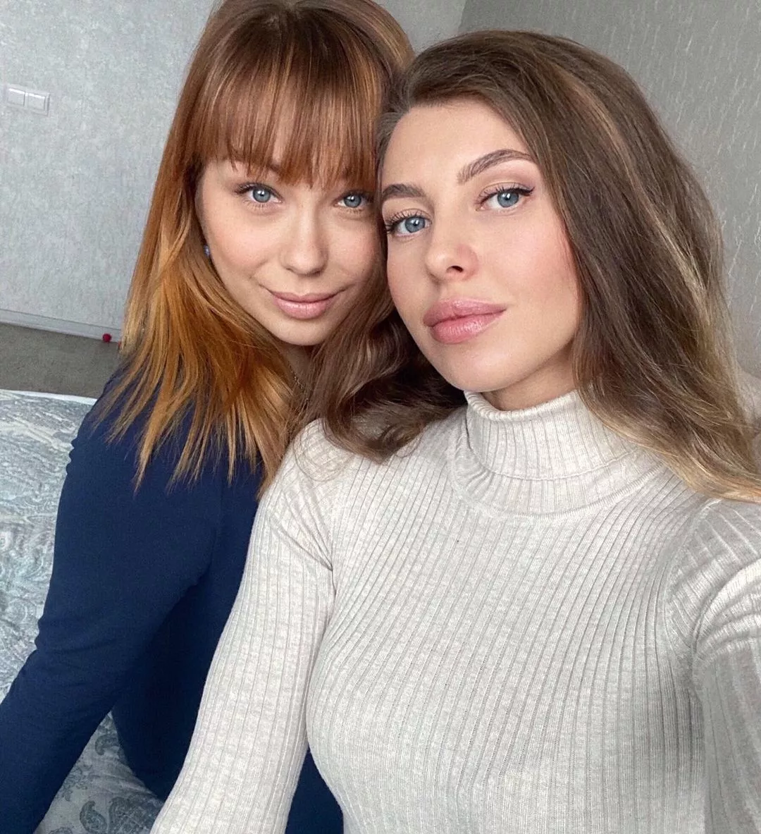 blue or white sweater