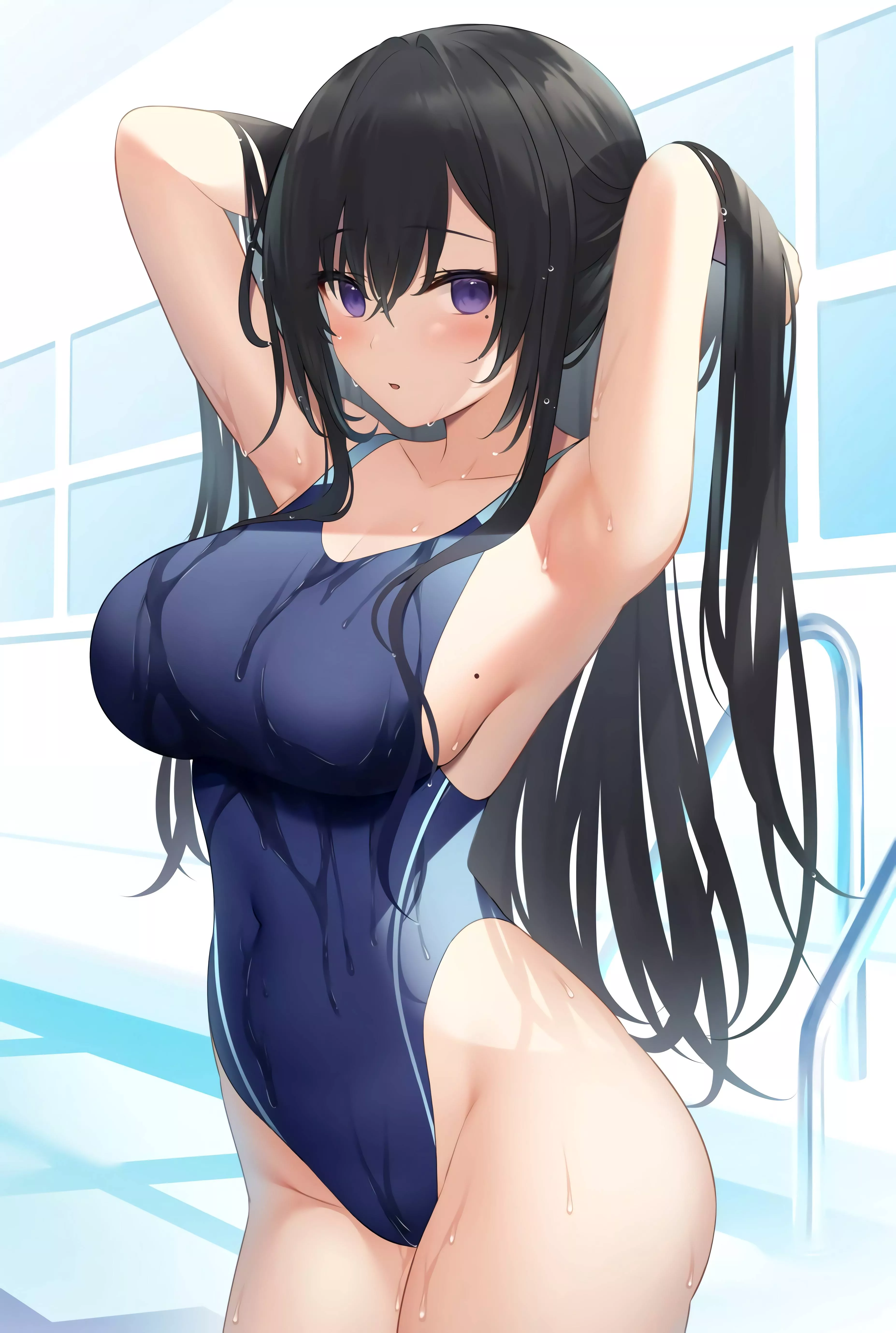 Blue Swimsuit Cutie