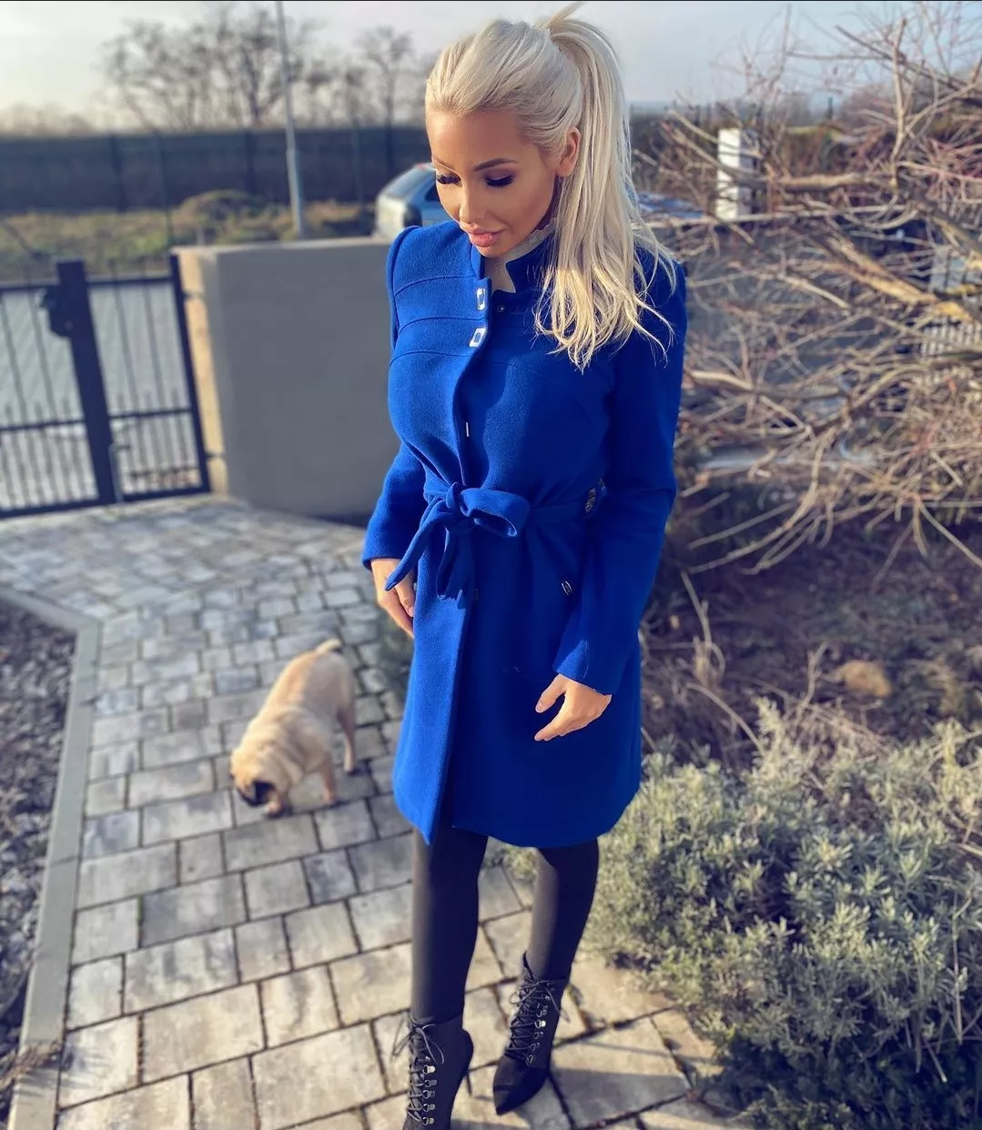 Blue winter coat