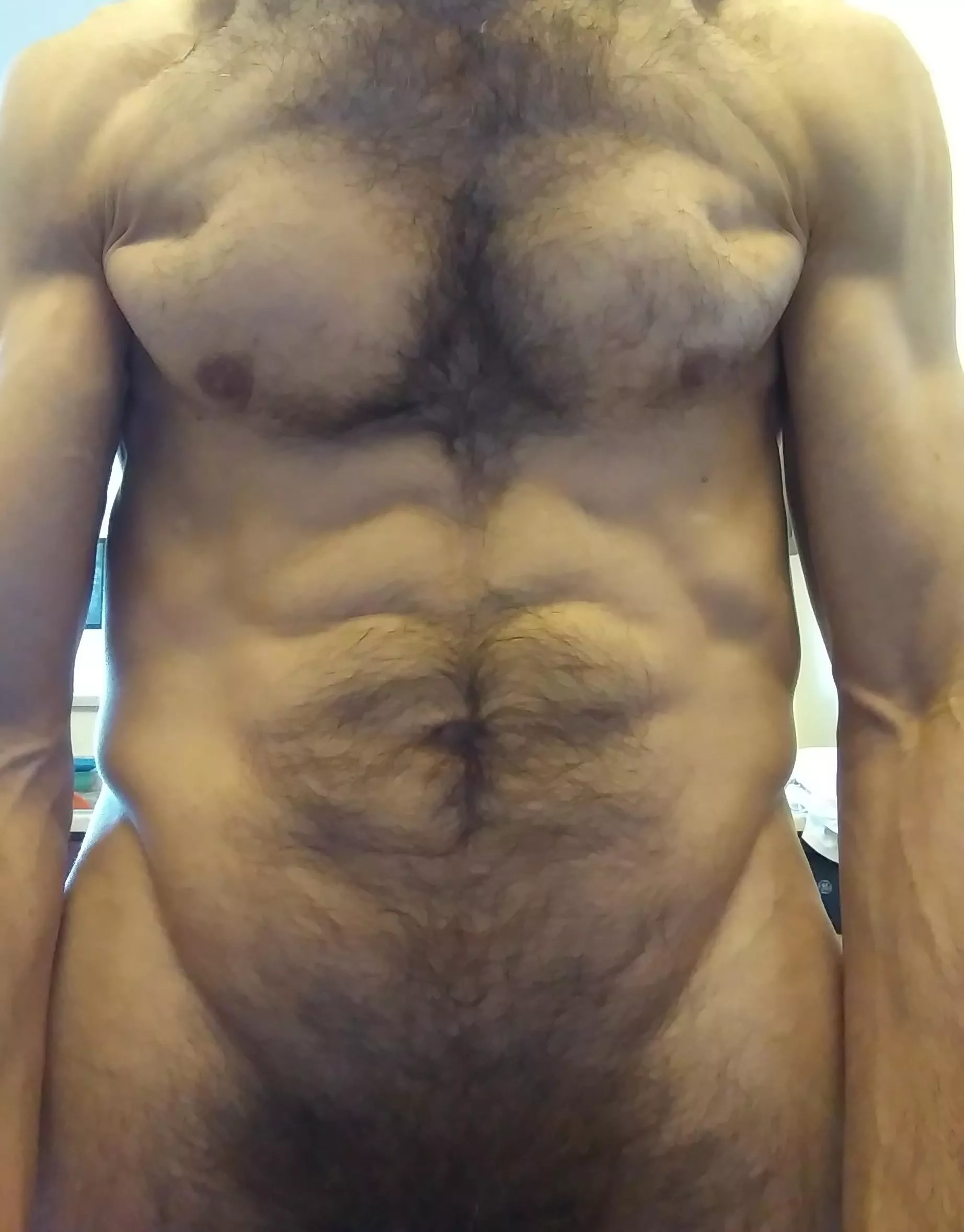 Body hair still doesn't hide muscle cuts