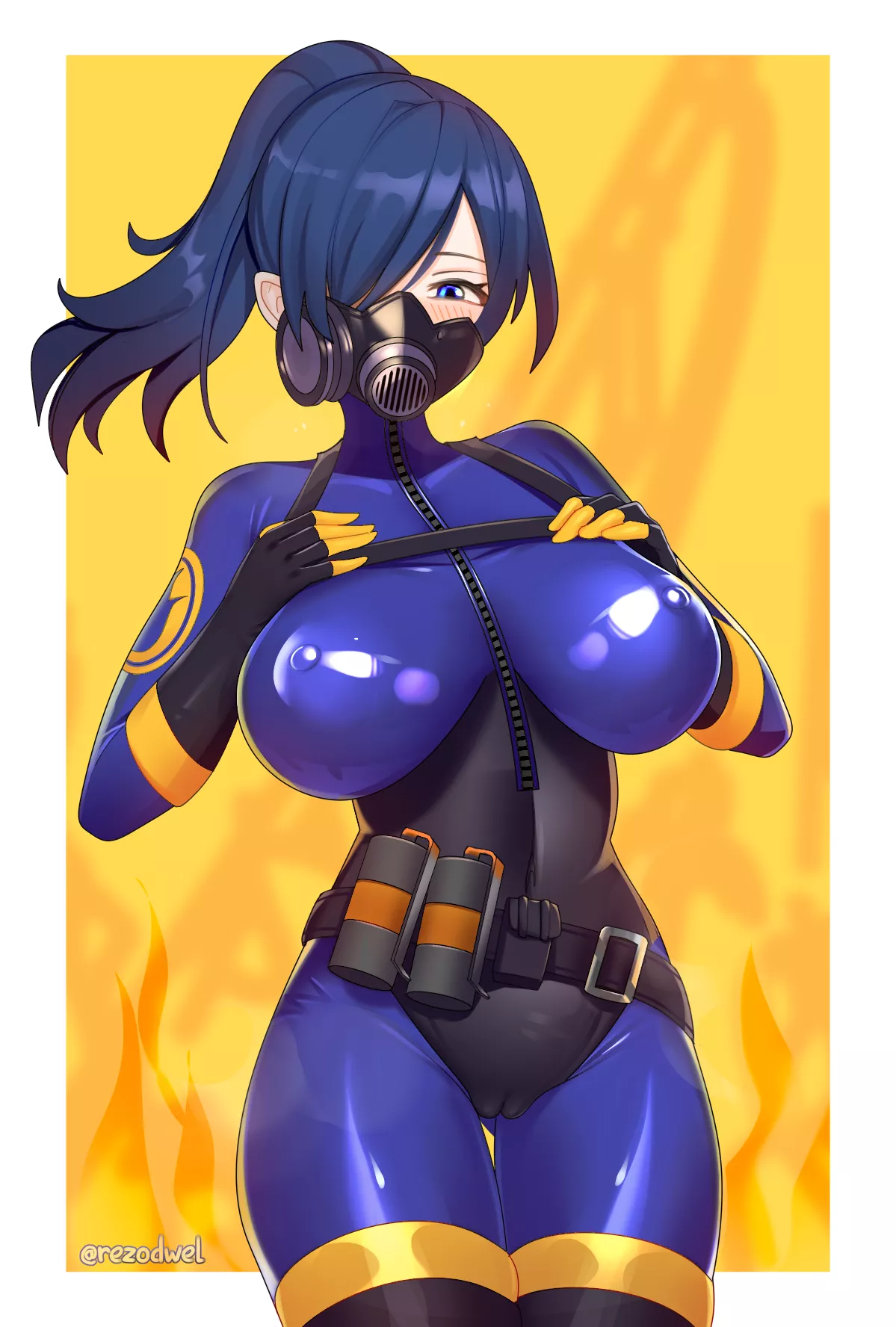 Bodysuit & Gas Mask