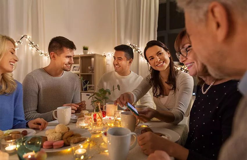 Bonding with friends over dinner