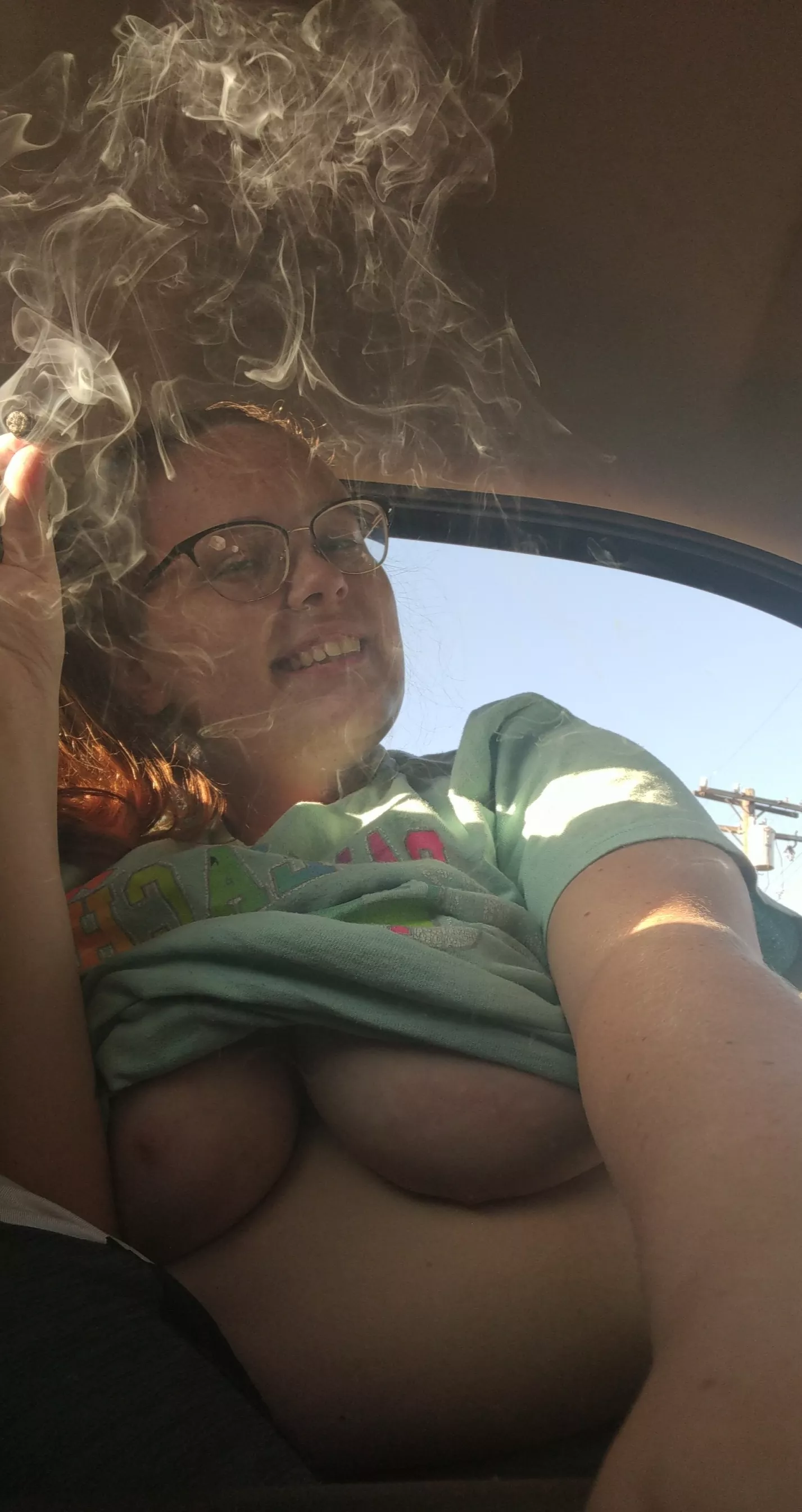 Boobies and doobies in the car