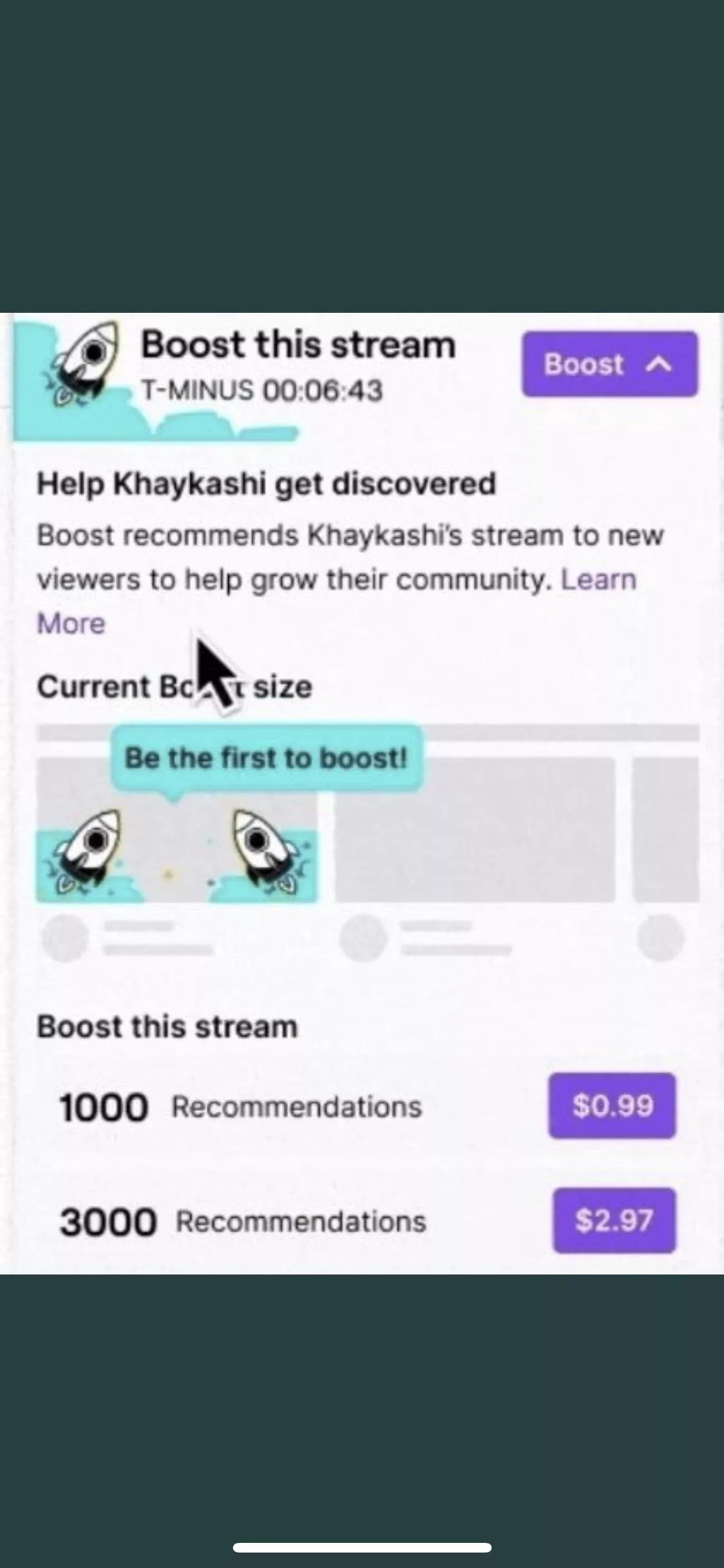 Boosted Streams? Paid to get boosted as a â€œRecommendedâ€ Channel? Wonder how many people will be paying for this? Whatâ€™s youâ€™re thoughts?