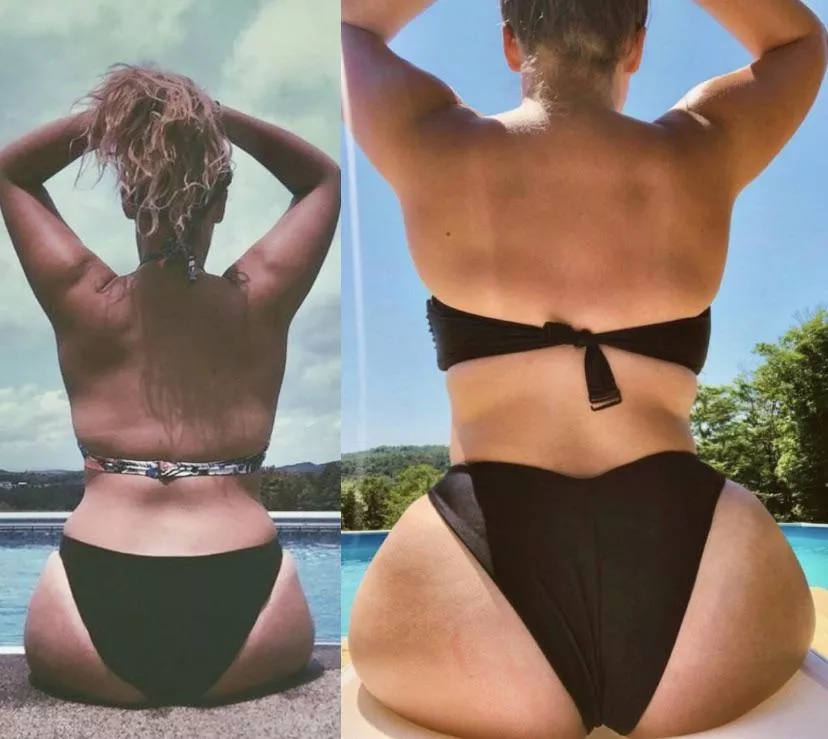 Booty growth by the pool