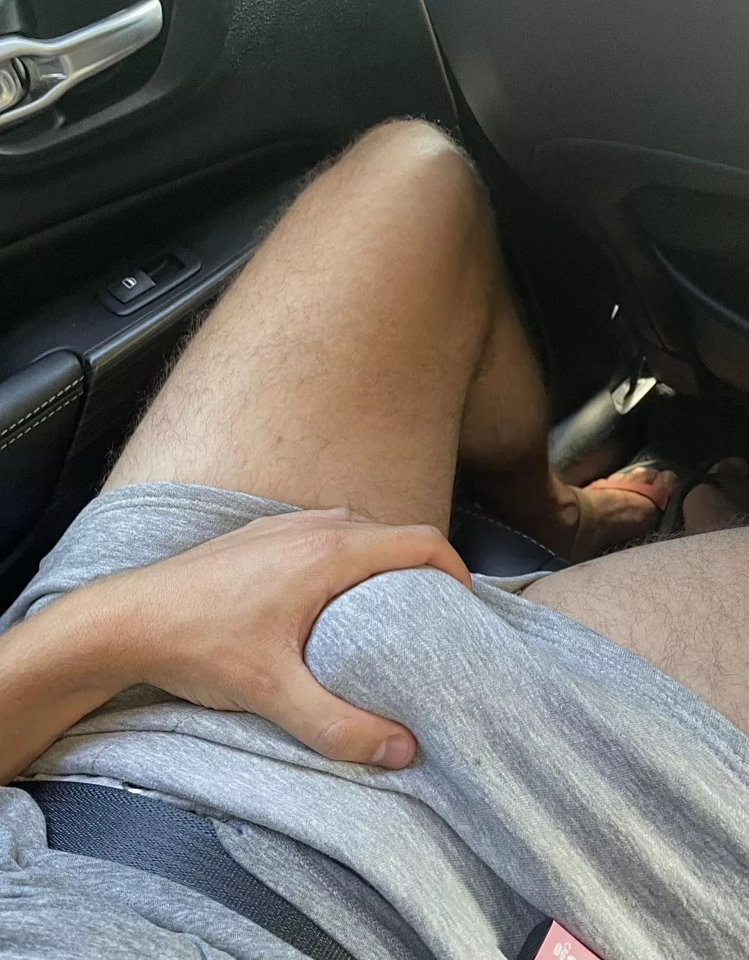 Bored in the back seat