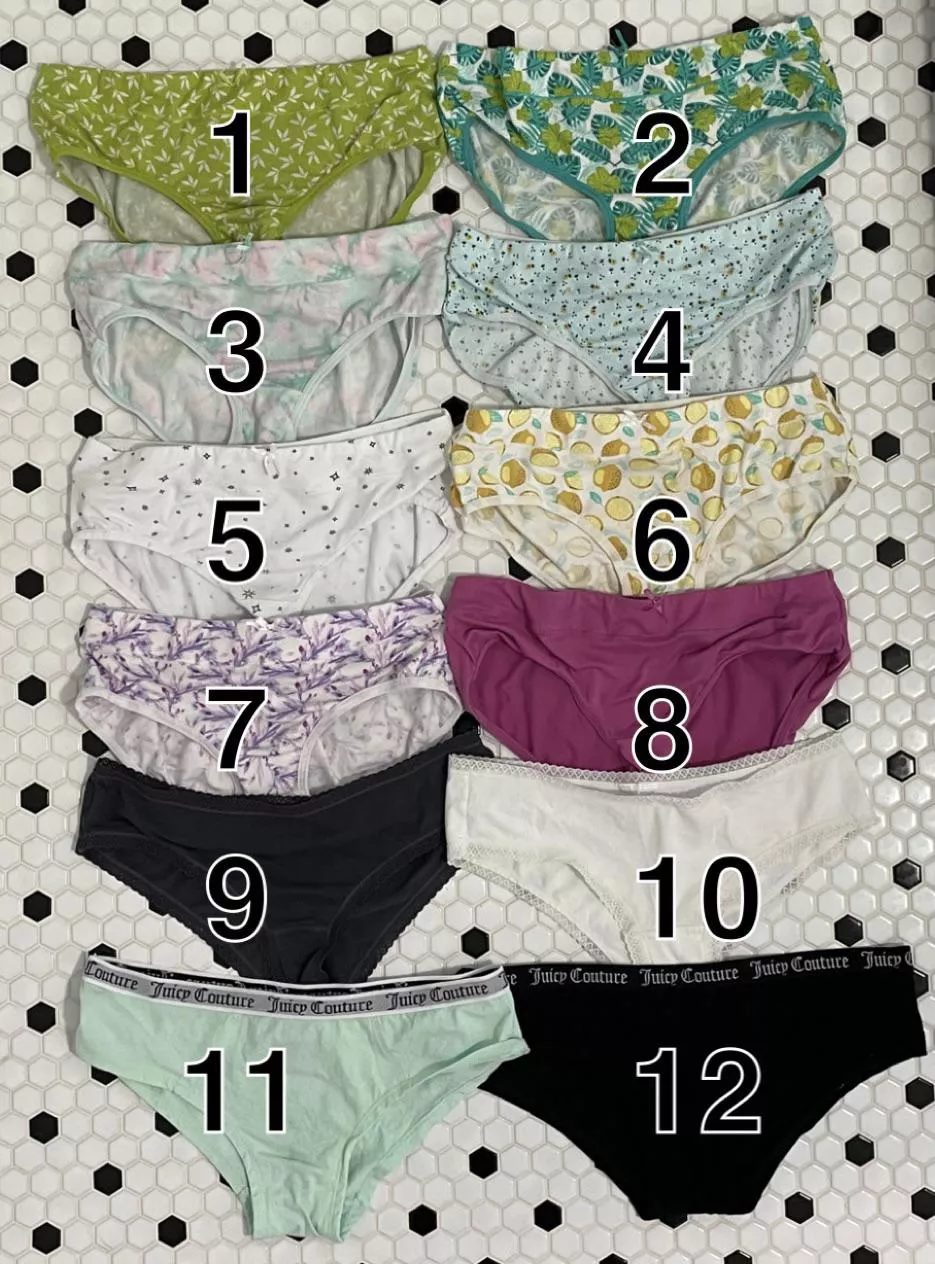 Borrowing aunts clean panties so I can “wash them” and return them to her even cleaner. Which pair should I do first?