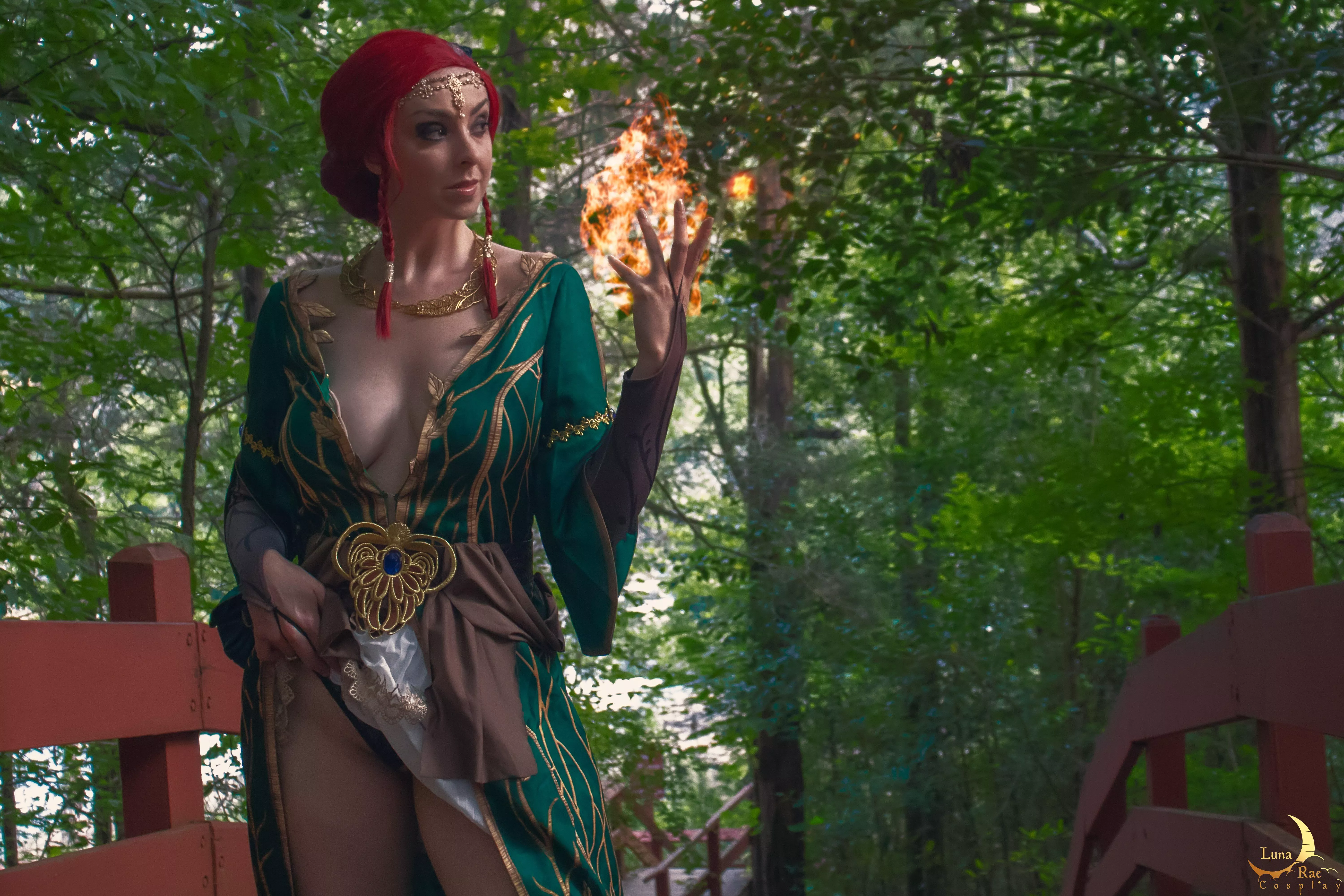 Boudoir Triss cosplay from The Witcher 3 by LunaRaeCosplay