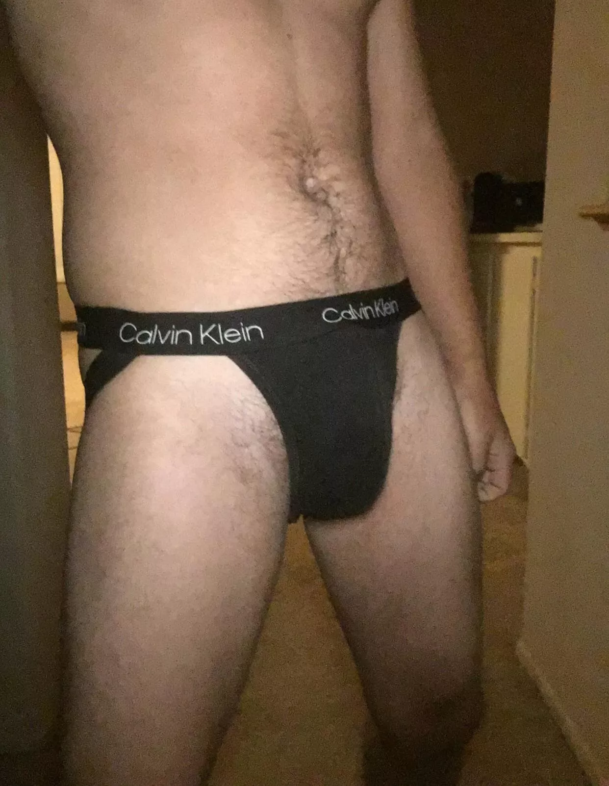 Bought my first CK jockstrap I get so fucking horny wearing it, i need a blowjob so bad! 😈🍆💦