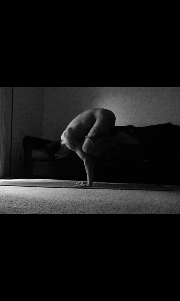 Bound Bakasana, Crow Pose with Futomomo Ties (A lot harder to get into than I thought)