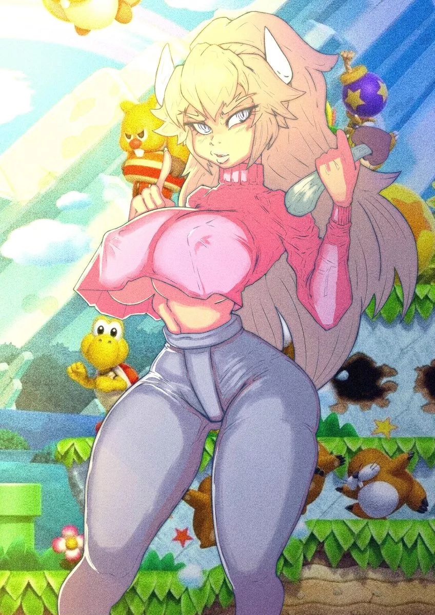 Bowsette got the mushroom [Super Mario] (@poweruser_sh)