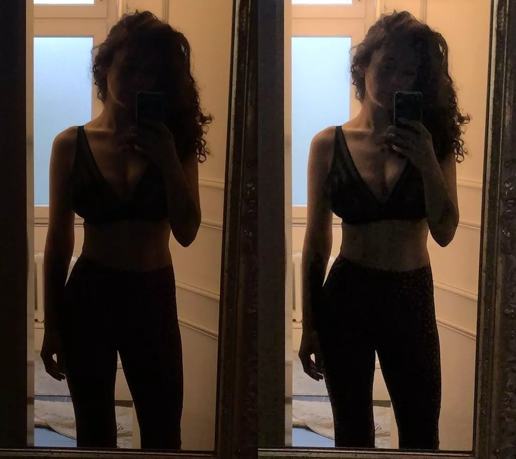 Bra in doorway (IG Story 4-18-21, brightened on right)