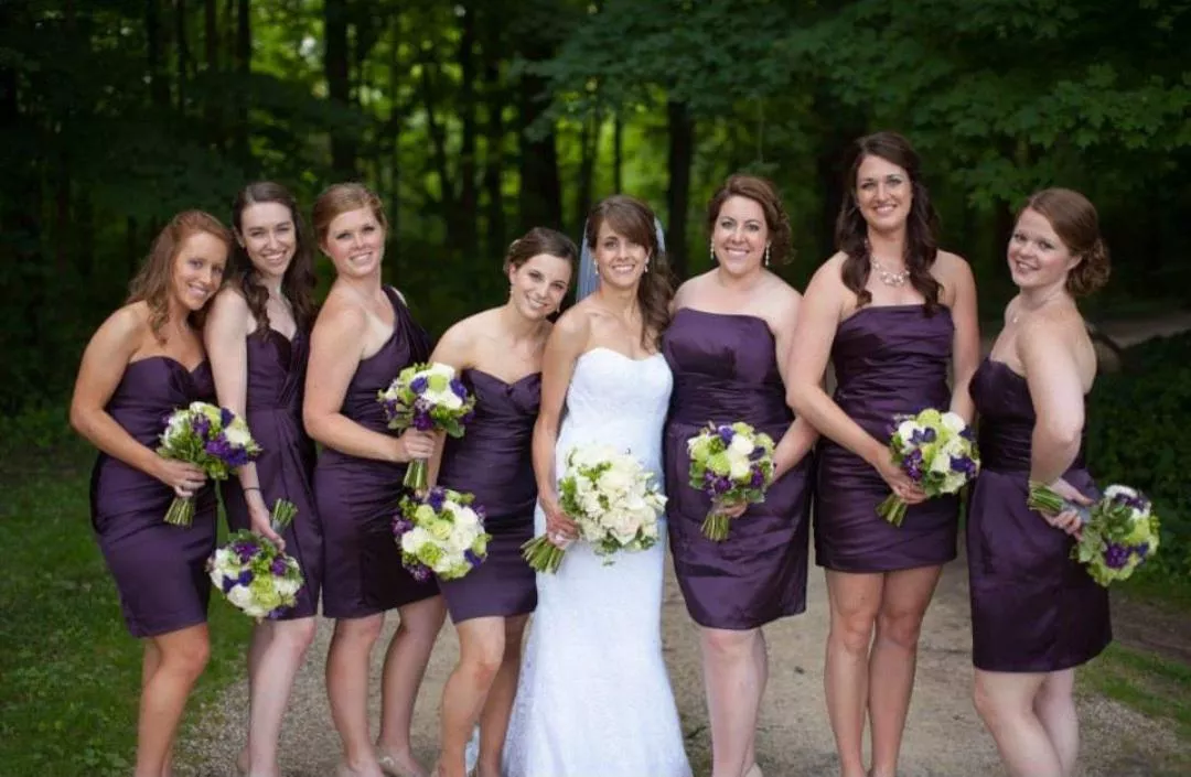 Bride and bridesmaids