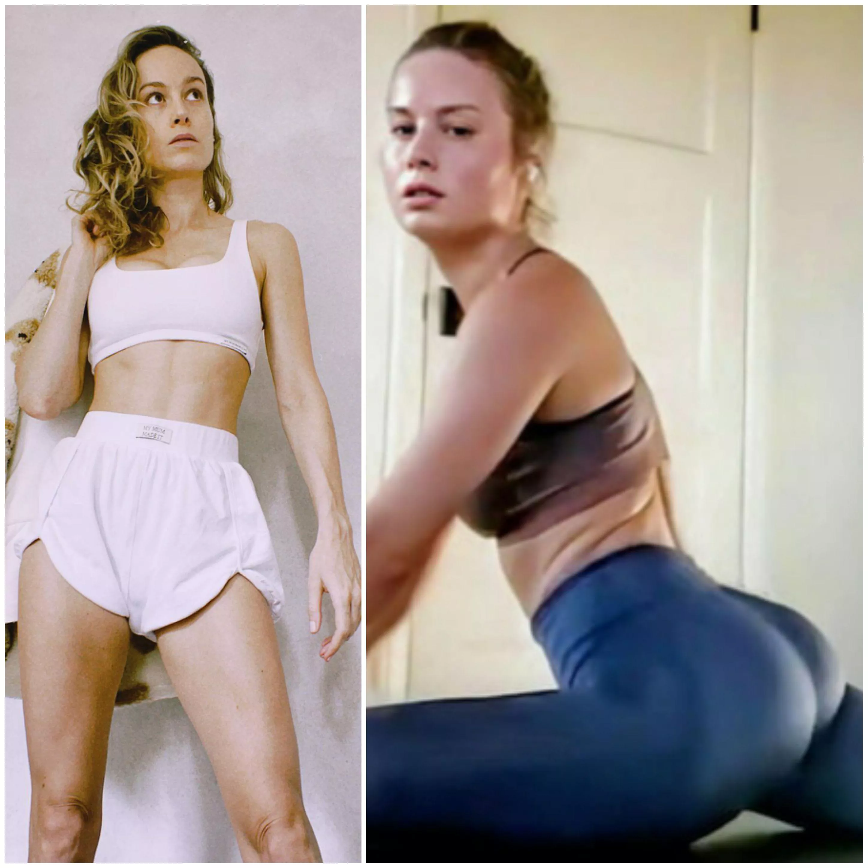 Brie Larson is making my cock throb out of control, I'm pulsing just from looking at her curvy body and pretty face